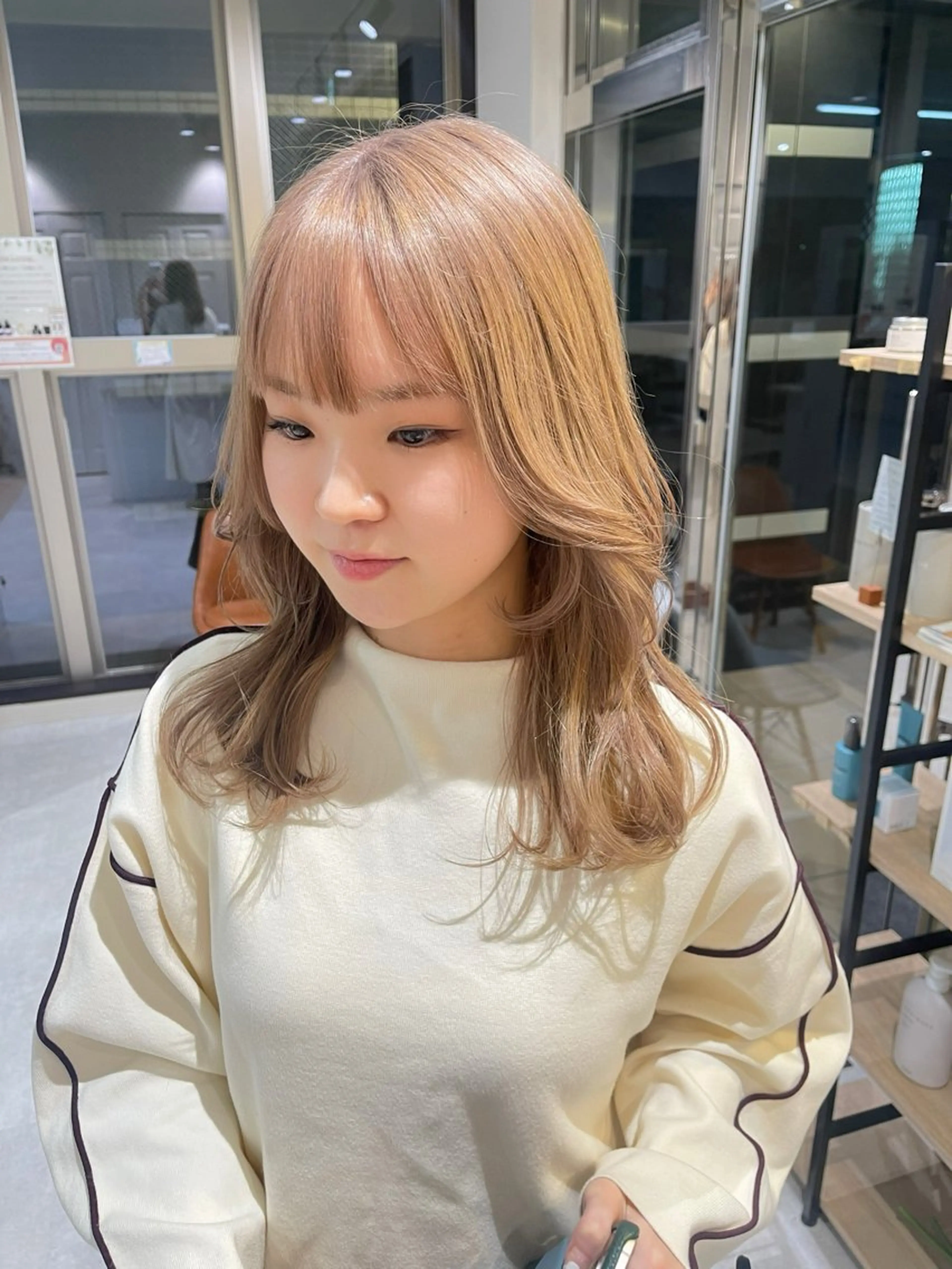 ロング カラー カット ヘアカラー トリートメント * 透明感カラー c h i h o *のヘアスタイル