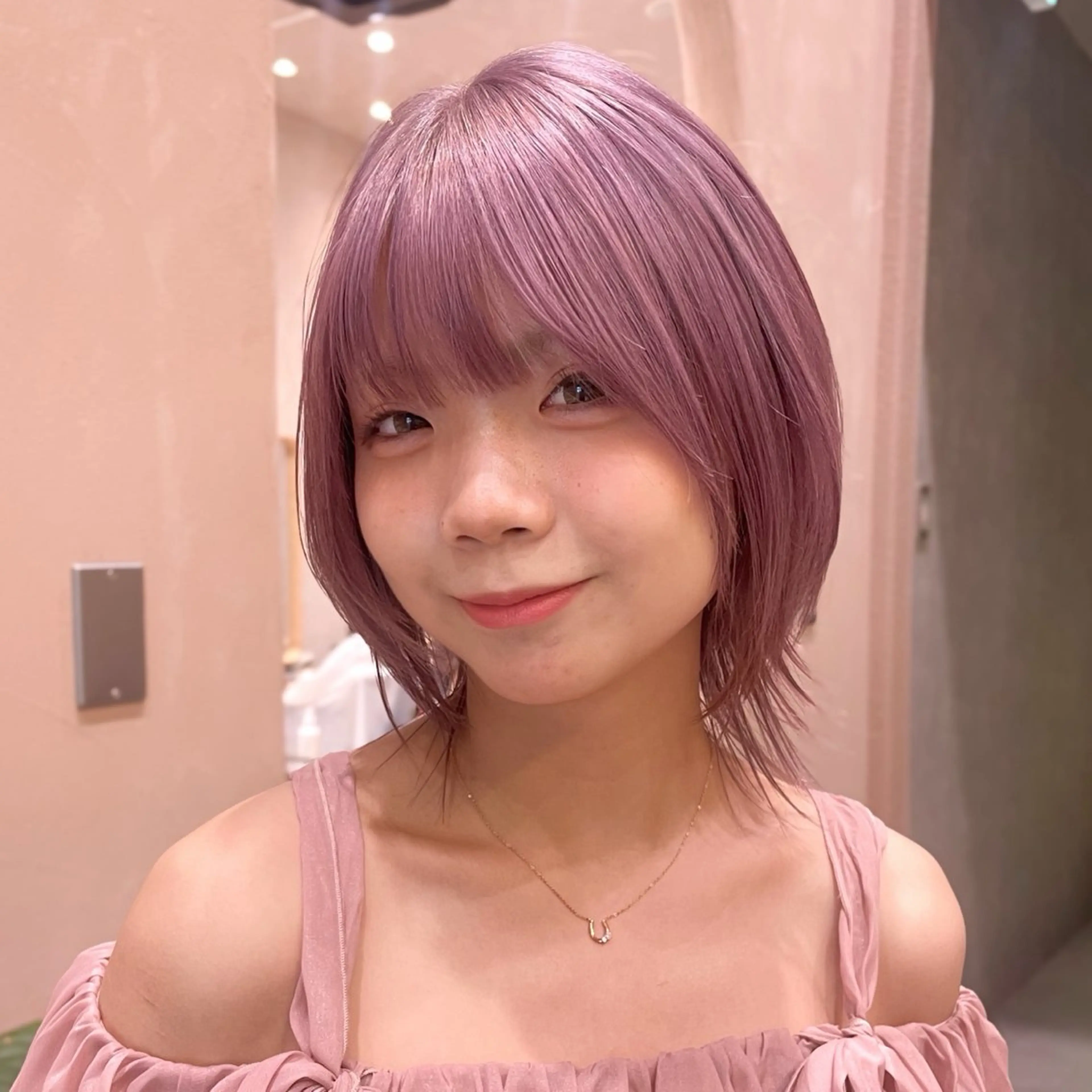 ミディアム カラー ブリーチ ブリーチ/暖色/ ダブルカラー/ゆきなのヘアスタイル