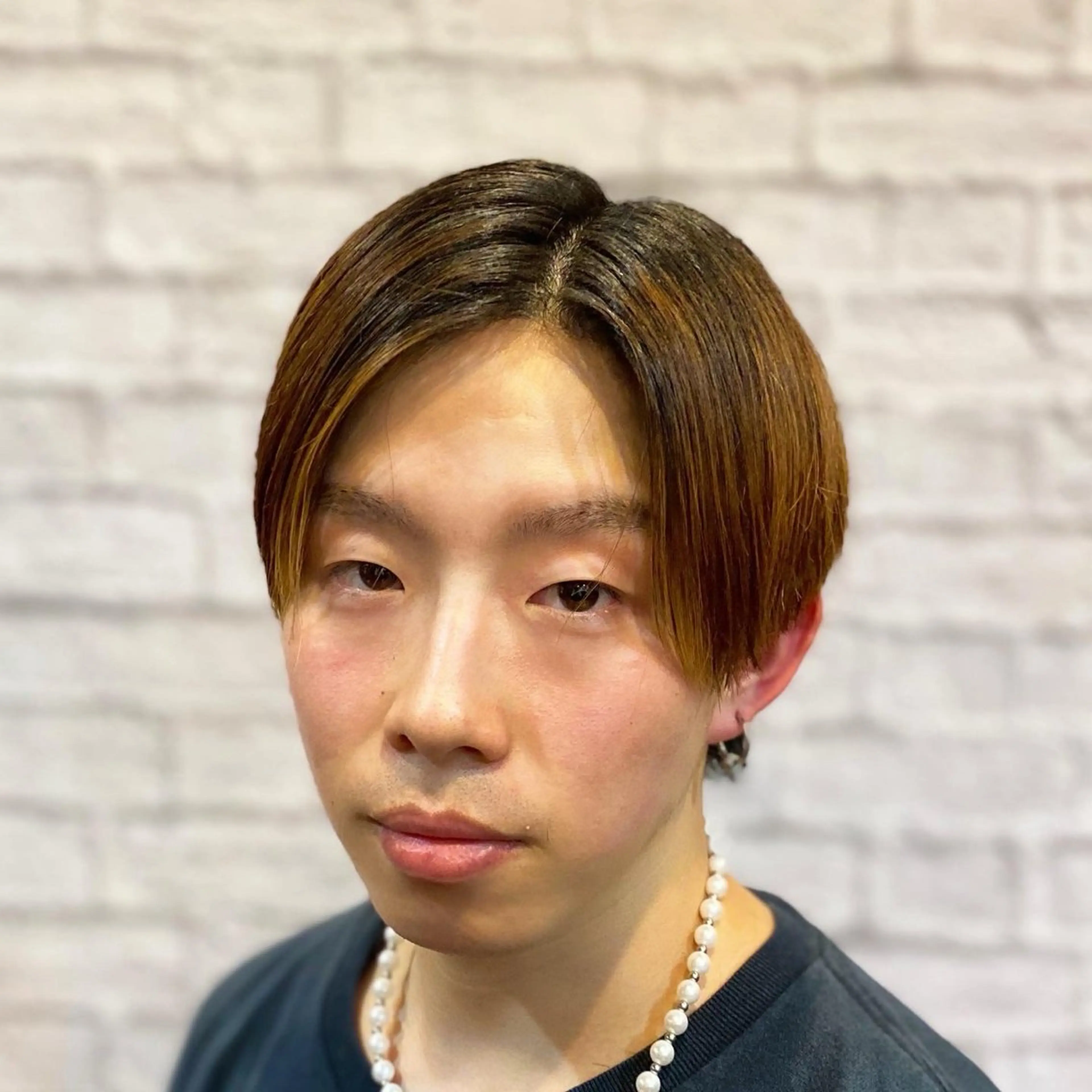 ミディアム カラー パーマ ヘアアレンジ メンズ カット ヘアセット メンズカット/パーマ 山崎航平💈のヘアスタイル
