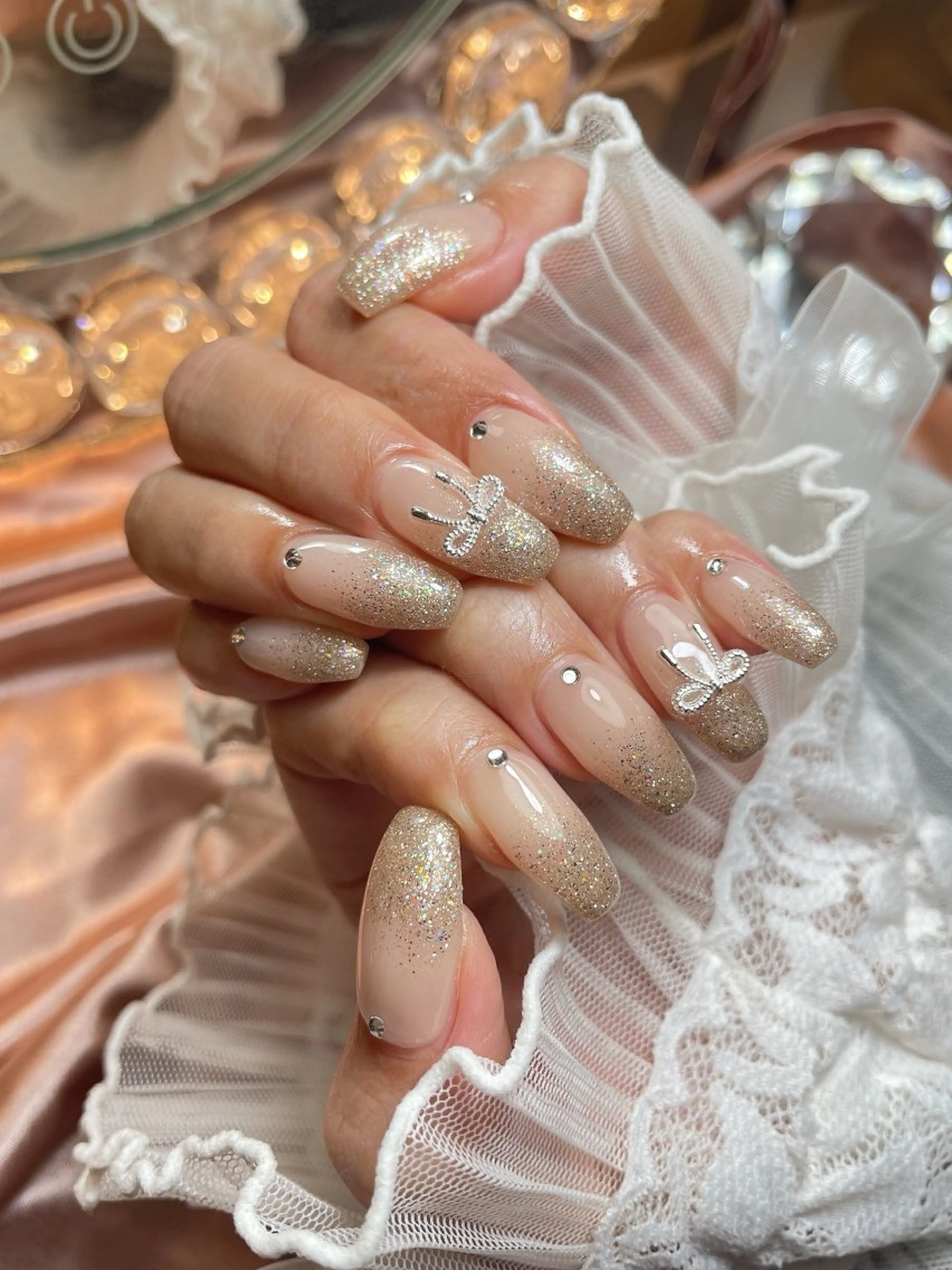 ネイル 23時まで❤︎韓国、 ワンホンネイルのネイルデザイン