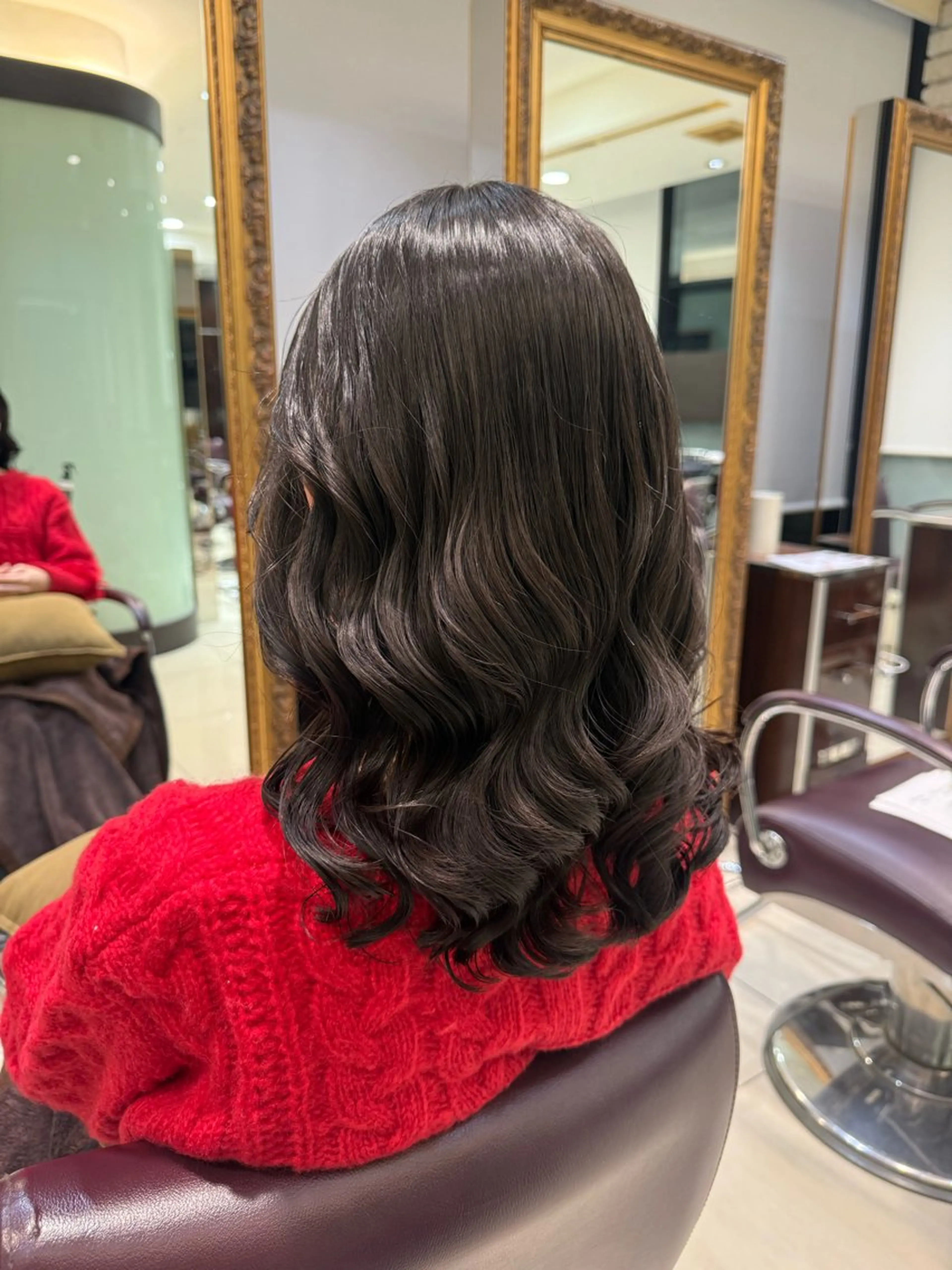 ミディアム パーマ ミディアムパーマ 韓国風ヘア デジタルパーマ 韓国風/コテ巻き風 パーマ/るい🌿のヘアスタイル