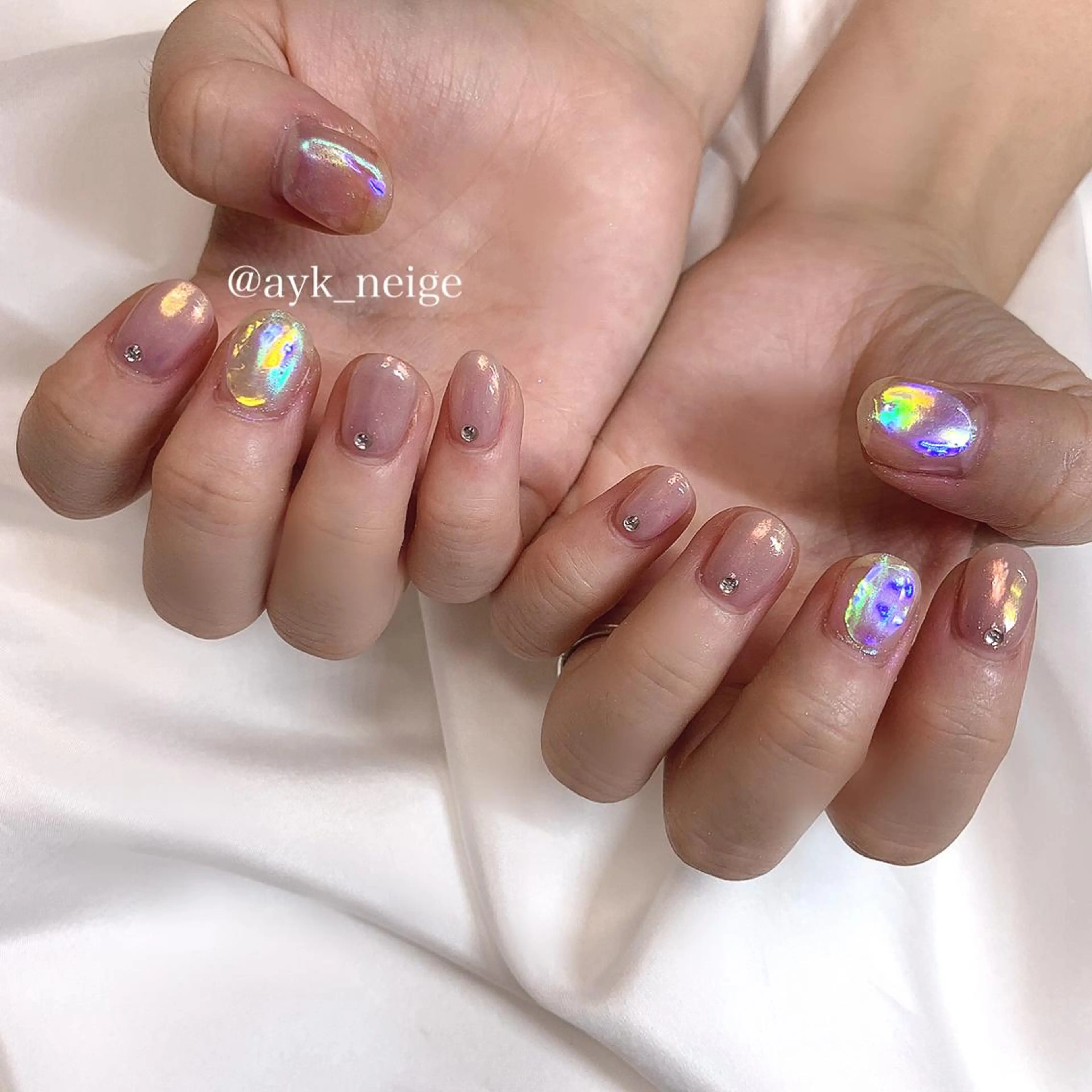 ネイル フットネイル ハート 韓国ネイル 冬ネイル n'eige nail所属・大谷 綾香のネイルデザイン