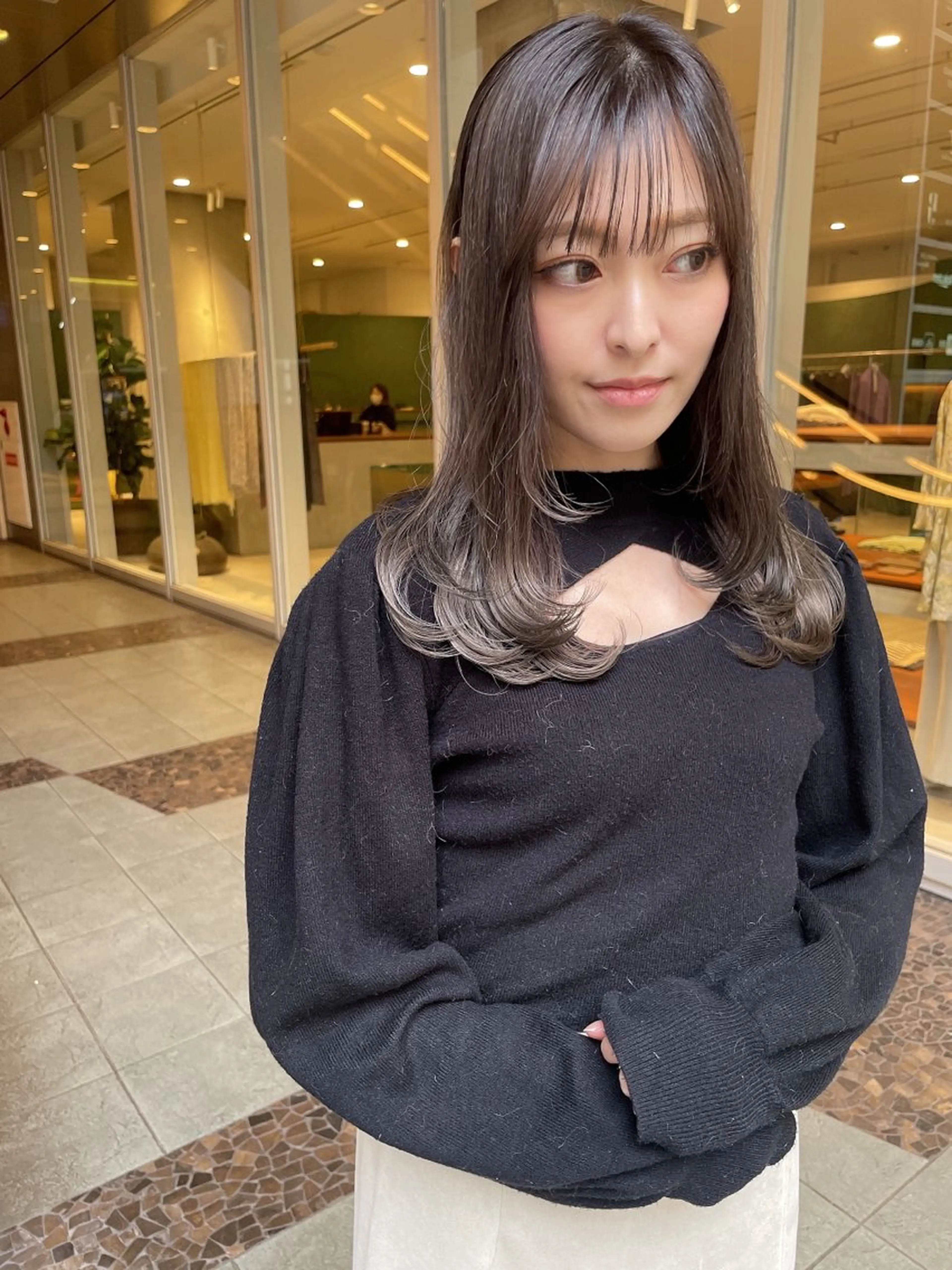 セミロング カット ヘアカラー トリートメント 髪質改善will hairdesignのヘアスタイル