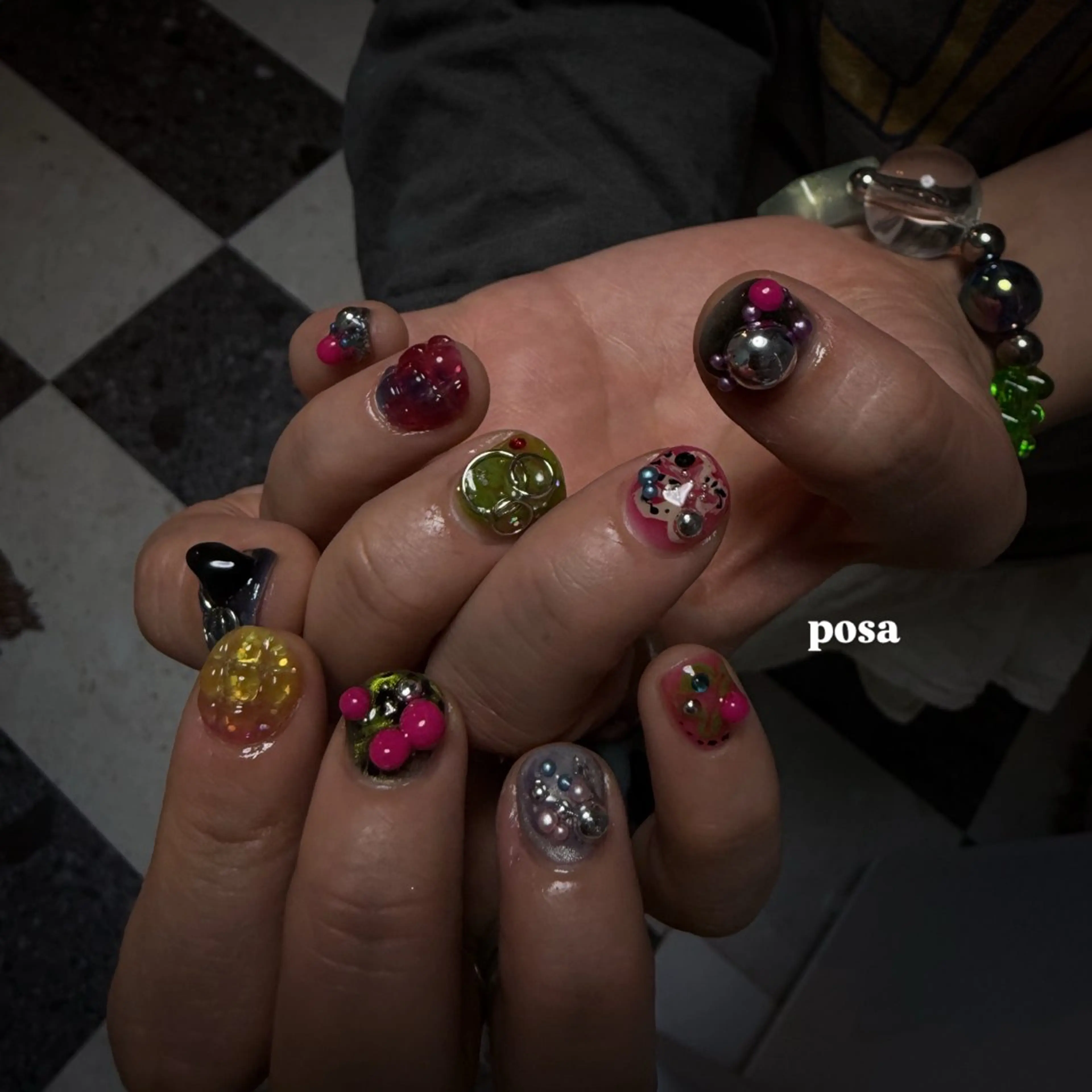 ネイル シンプルネイル ハンドネイル posa nail モエミのネイルデザイン