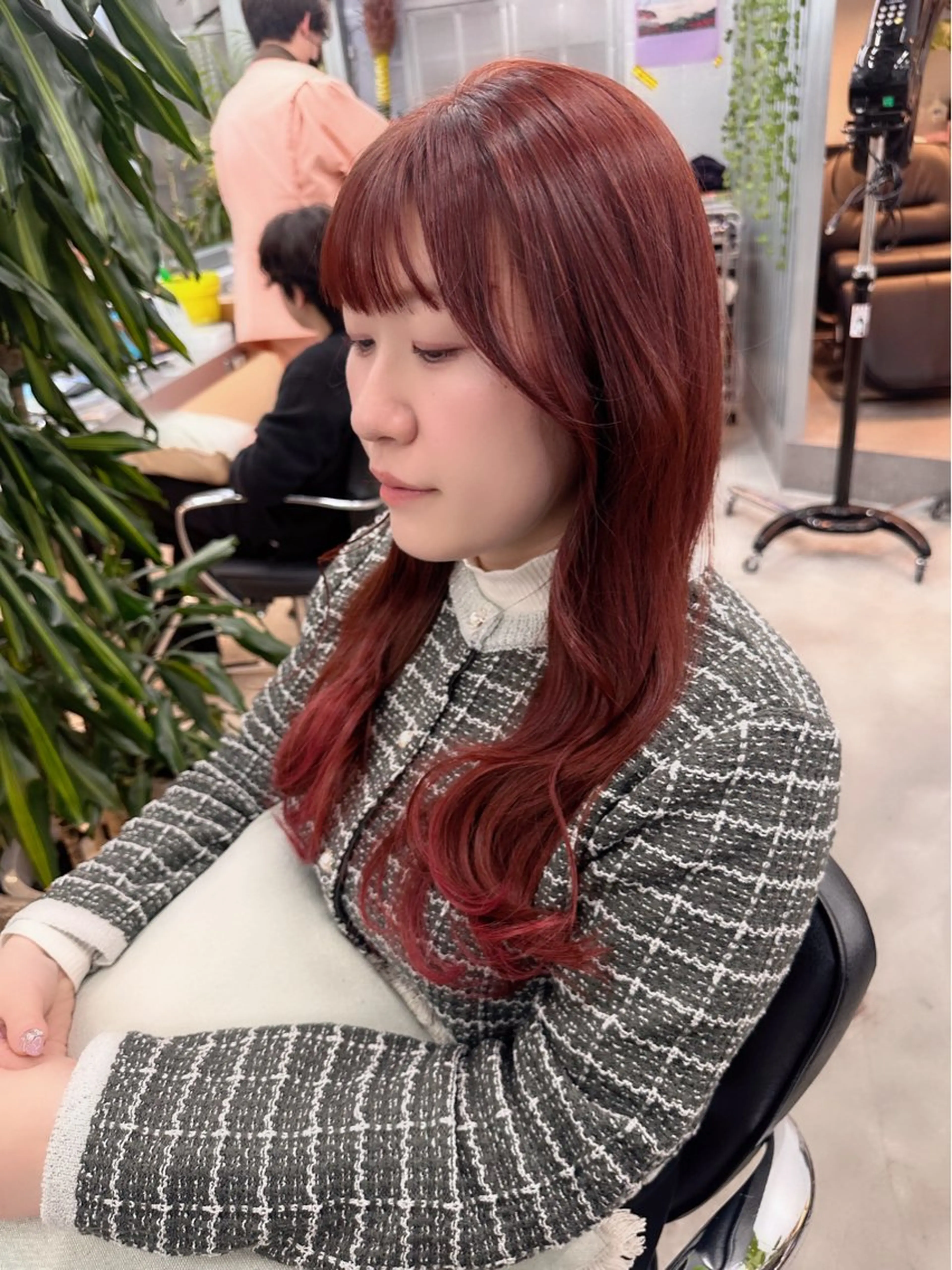 ロング カラー ヘアカラー トリートメント 岡野 静華のヘアスタイル