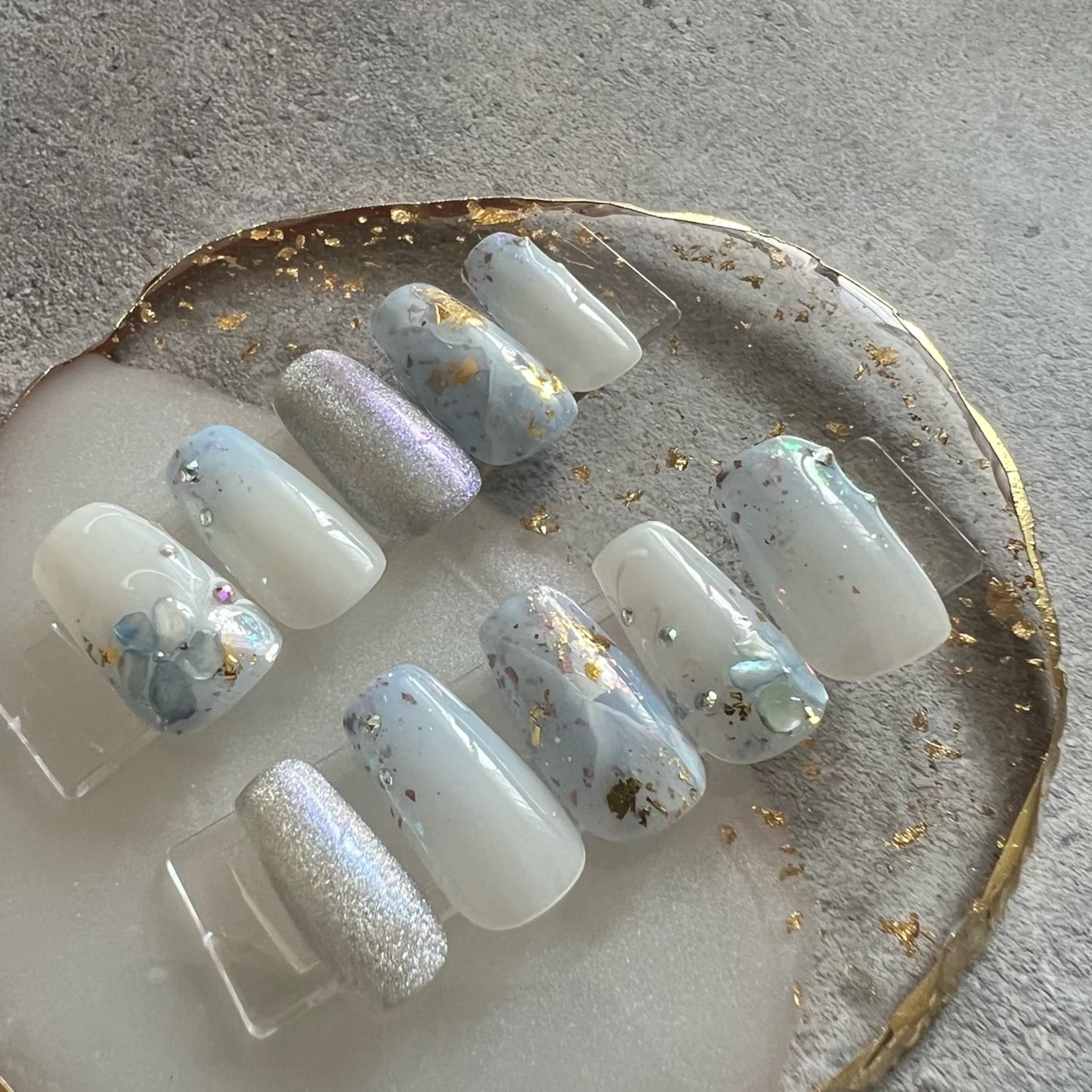 ネイル ネイルチップ ブライダルネイル miyu ☺︎のネイルデザイン