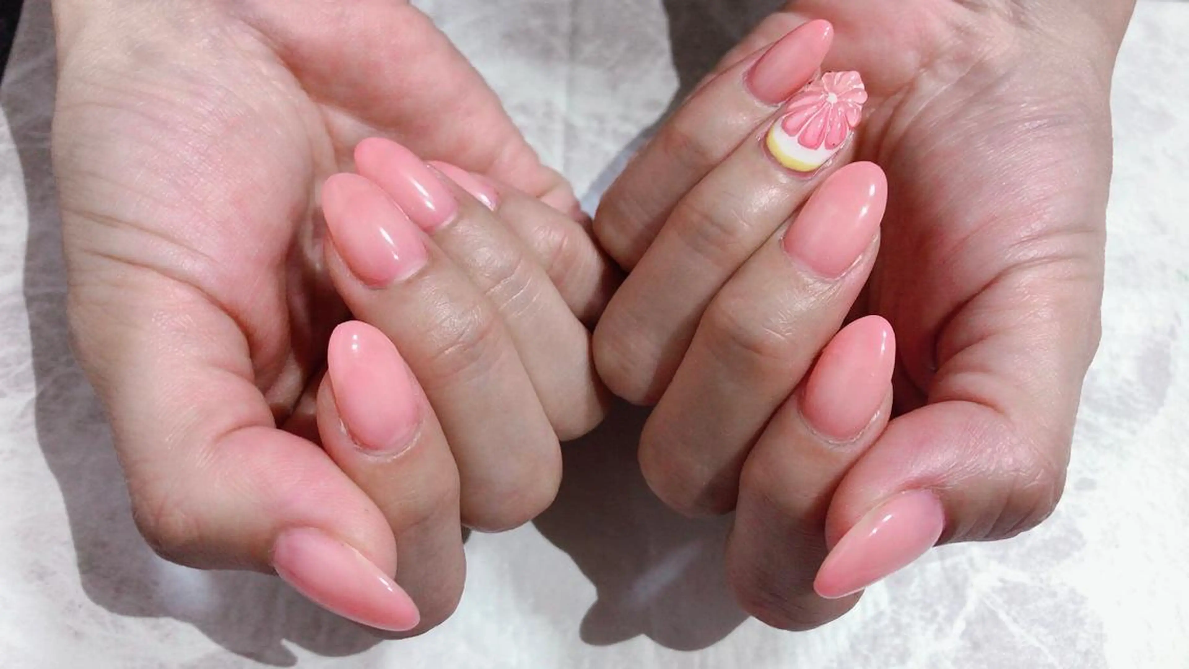 ネイル フットネイル ニュアンスネイル ピンク シンプルネイル 春ネイル ネイル フフラ所属・nail fufla ♡yamane♡のネイルデザイン
