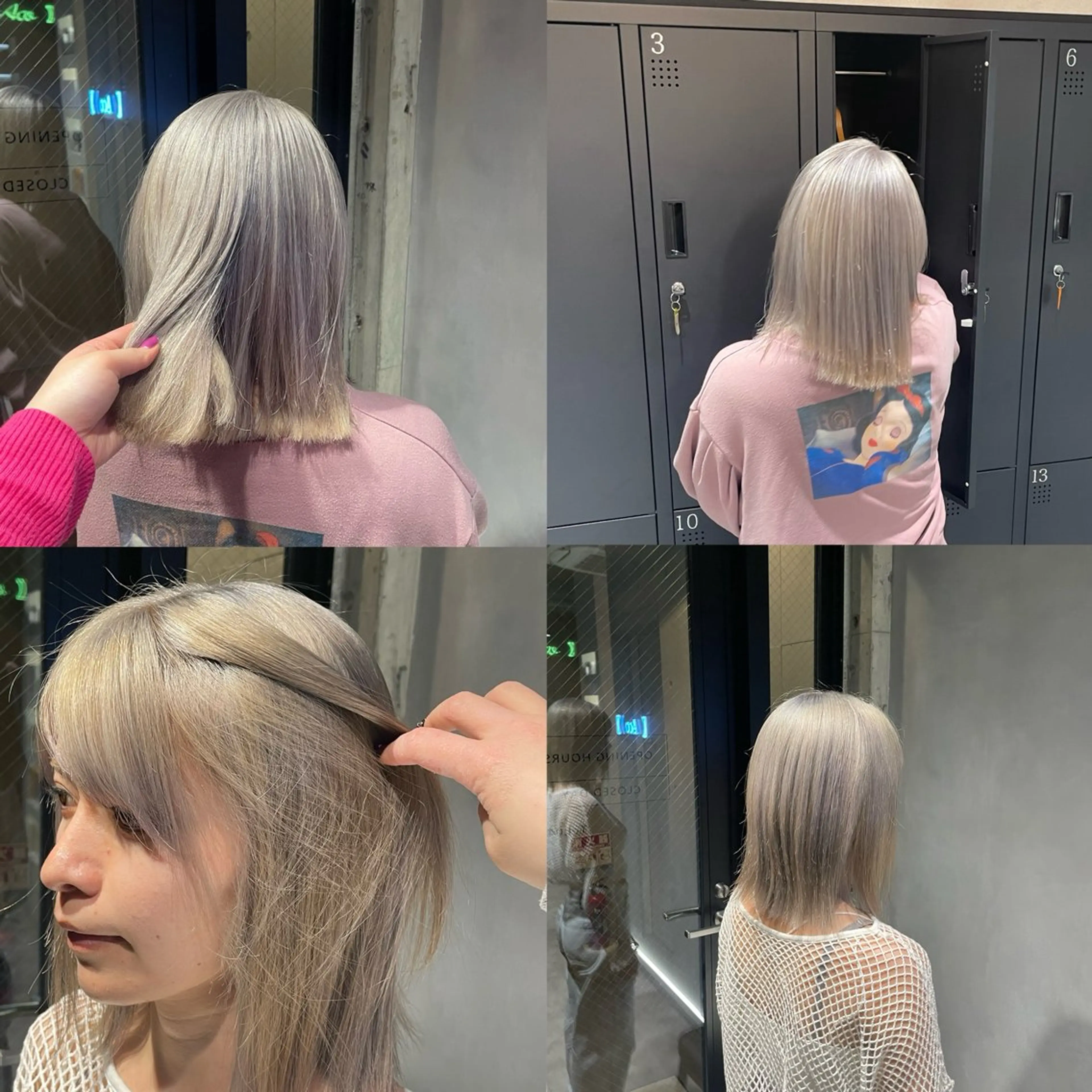 ミディアム カラー ハイトーンカラー ヘアカラー 暖色/ハイトーン/ カラー/HBLのヘアスタイル