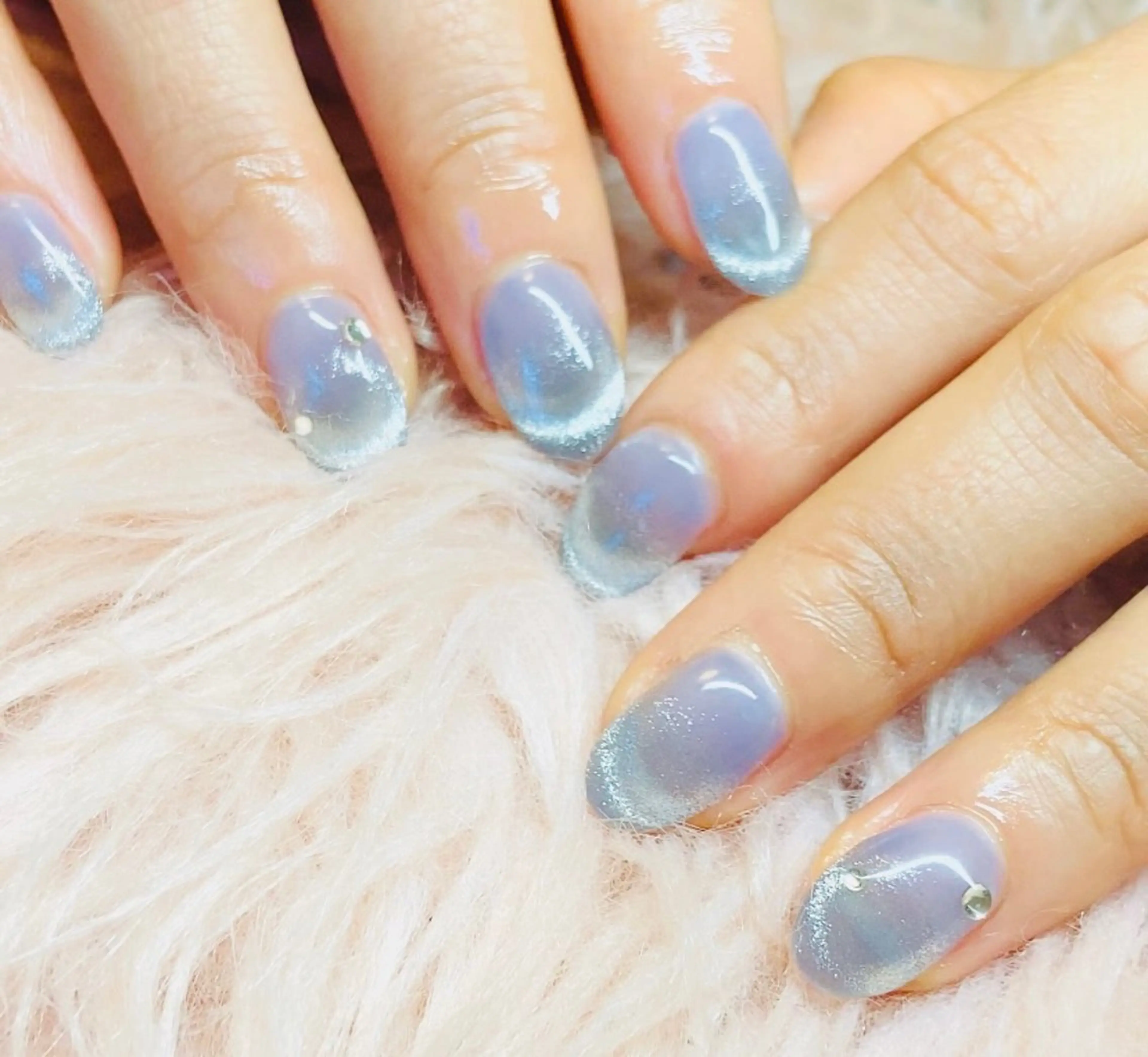 ネイル フレンチネイル マグネットネイル マグネットフレンチ HandSnail自宅サロン所属・HandSnail 座間自宅ネイルサロンのネイルデザイン