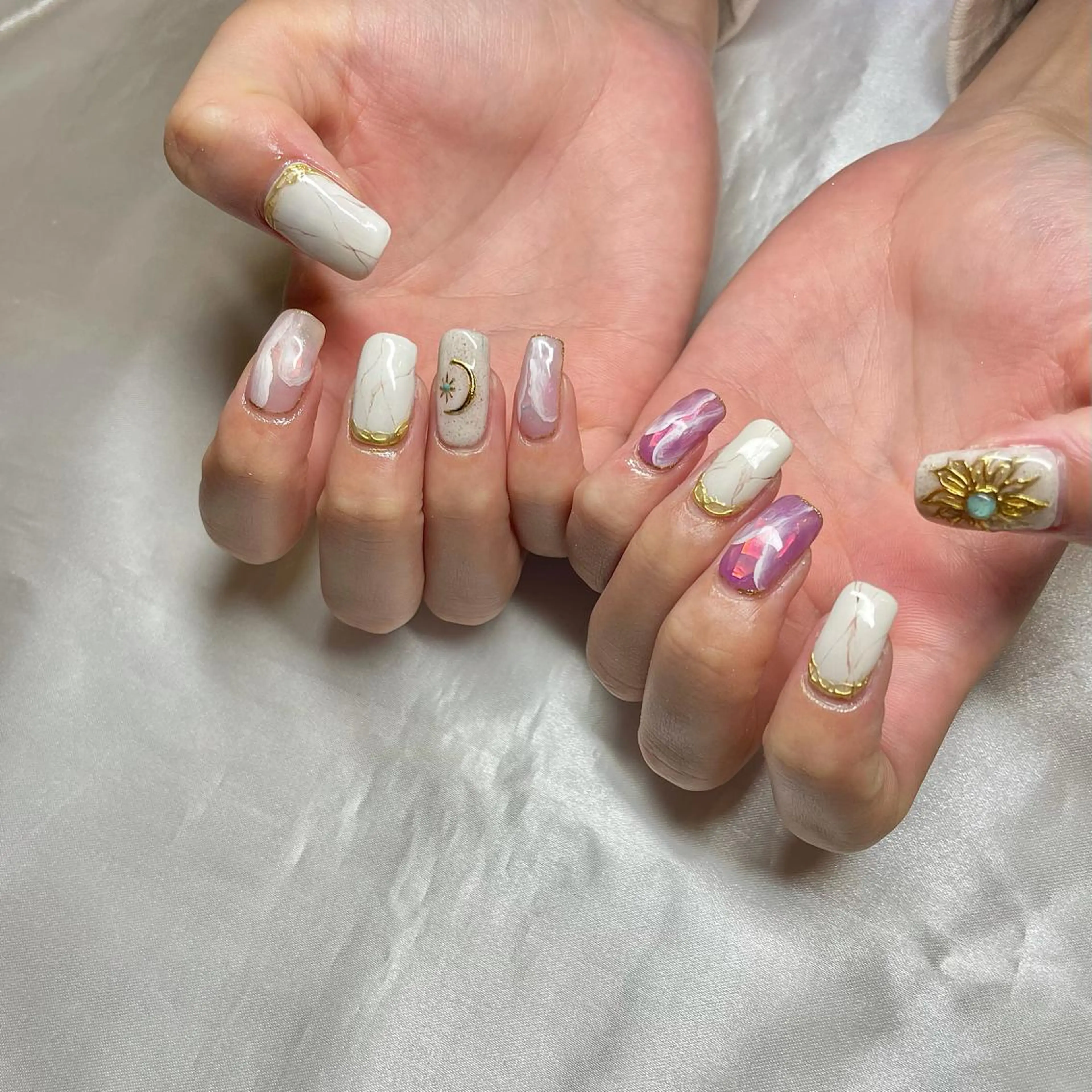 セミロング カラー パーマ ヘアアレンジ キッズ ネイル マツエク・マツパ UVネイル nail&eye Aoのマツエク・マツパデザイン