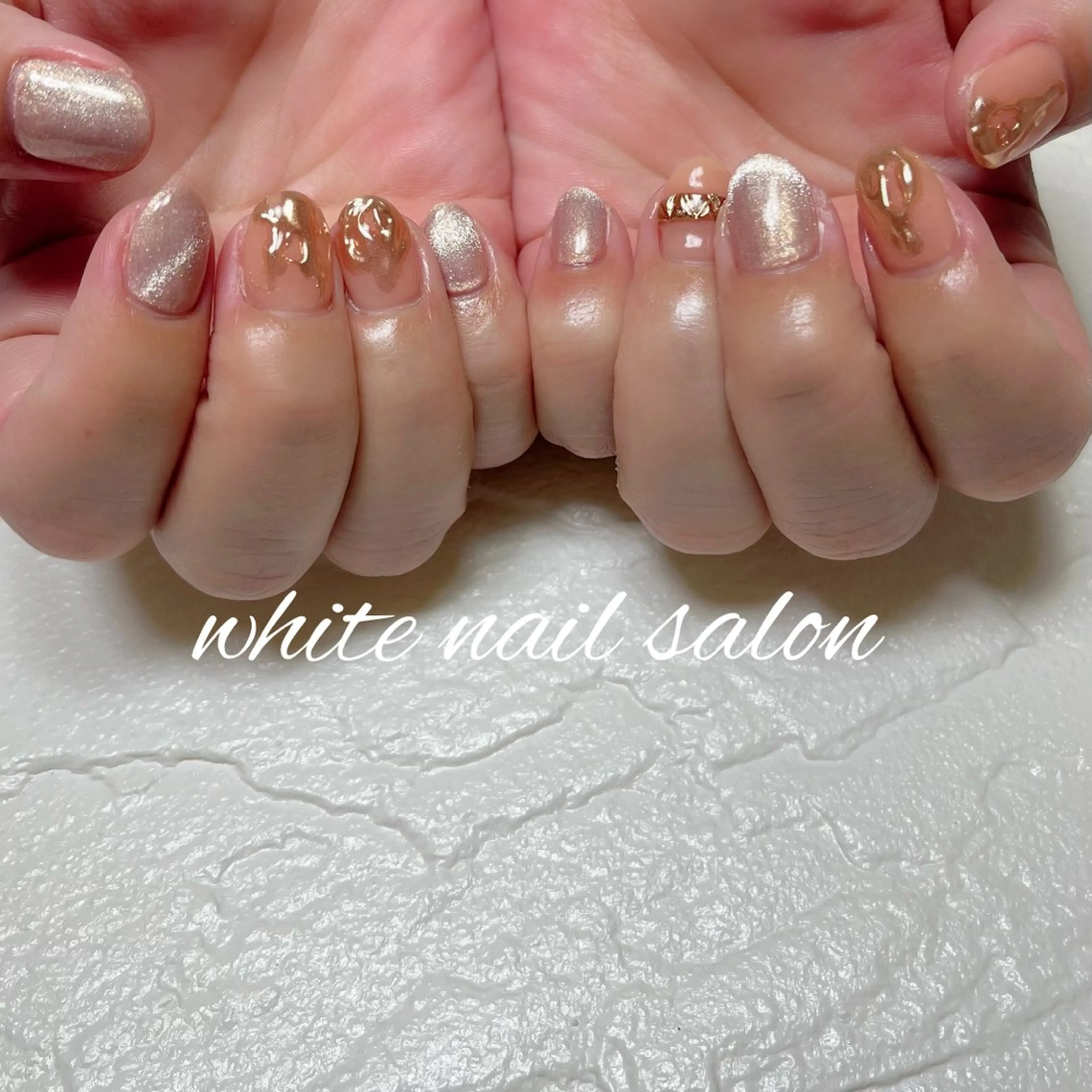 ネイル ラメ(グリッター) ハンドネイル white nail salonのネイルデザイン