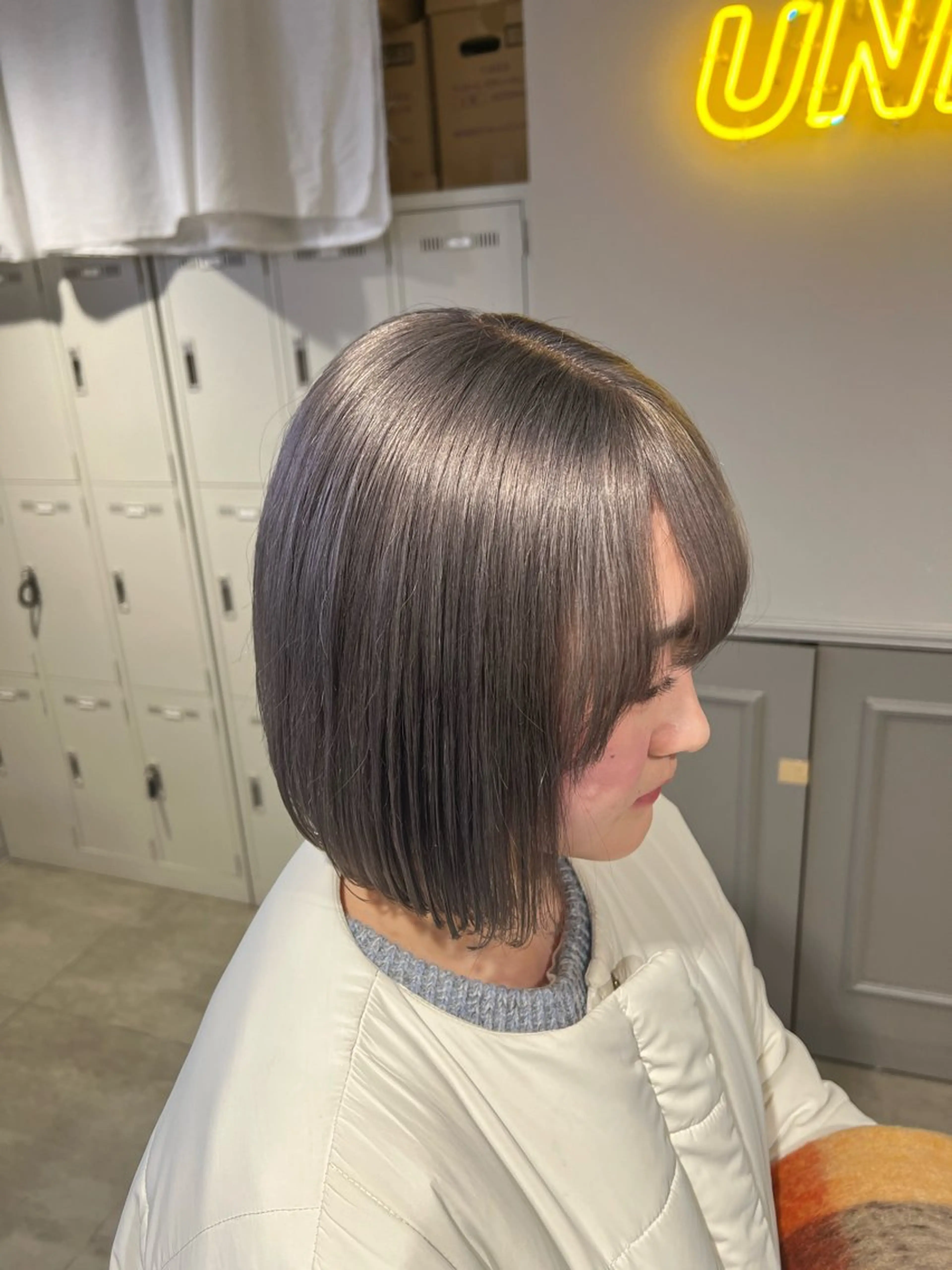 ミディアム カラー ヘアカラー 韓国レイヤーカット /REIのヘアスタイル