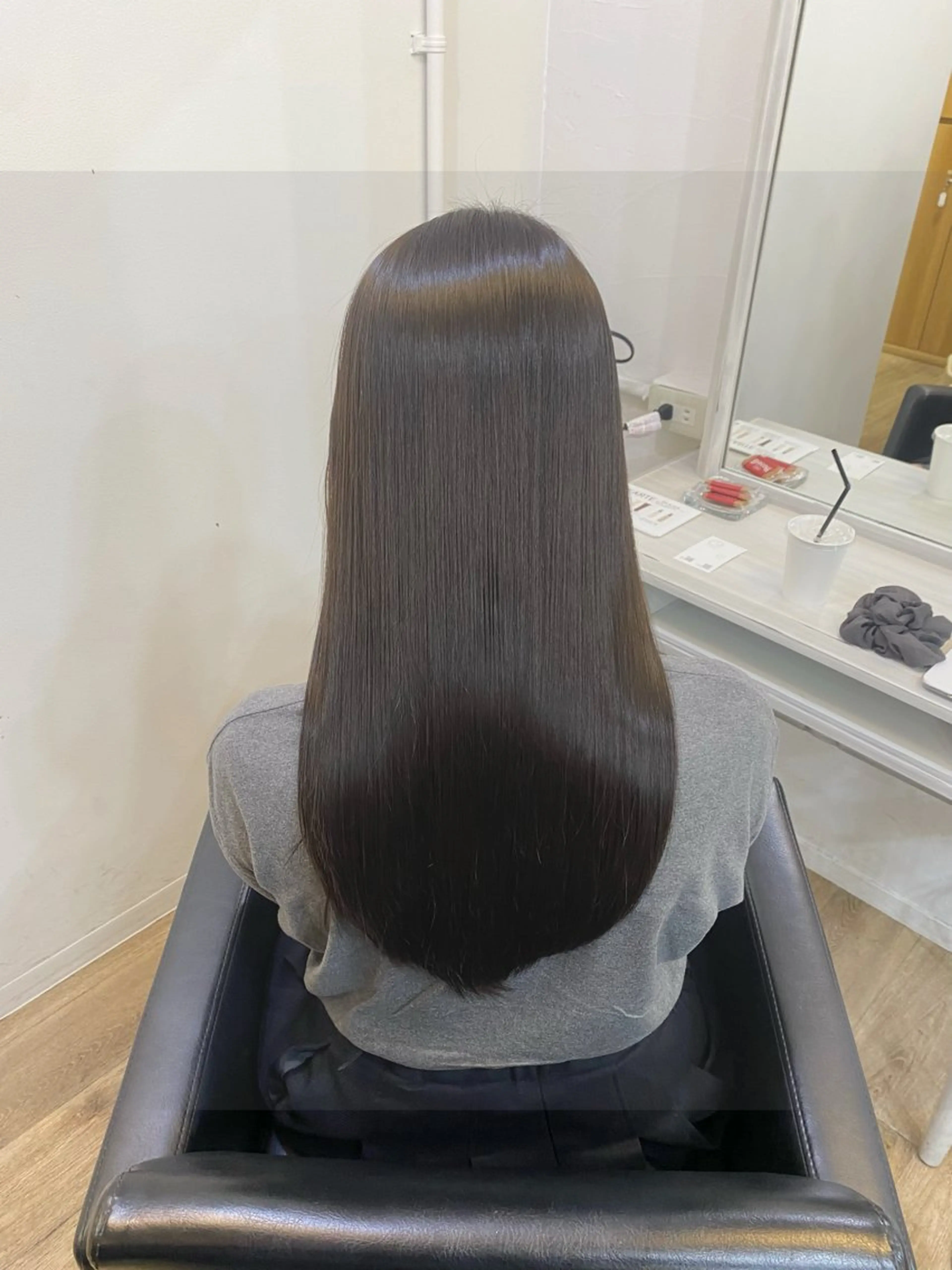 ロング 髪質改善 縮毛矯正 トリートメント 酸性ストレート カット ヘアカラー みやび/透明感カラー /髪質改善のヘアスタイル