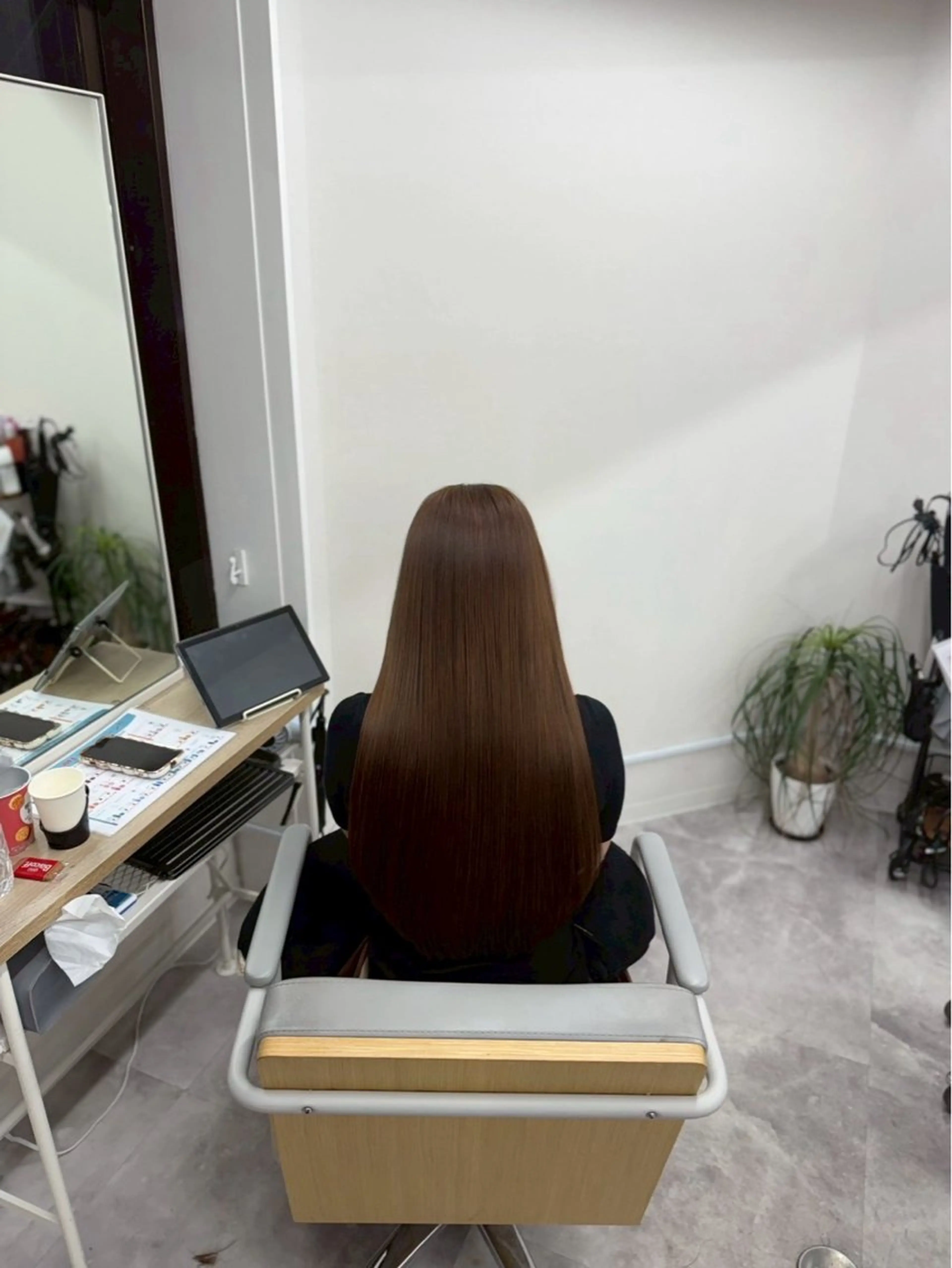 ロング カラー ブリーチ ブラウンカラー 透明感カラー ブリーチなしカラー ロング 髪質改善Acero. shoyaのヘアスタイル