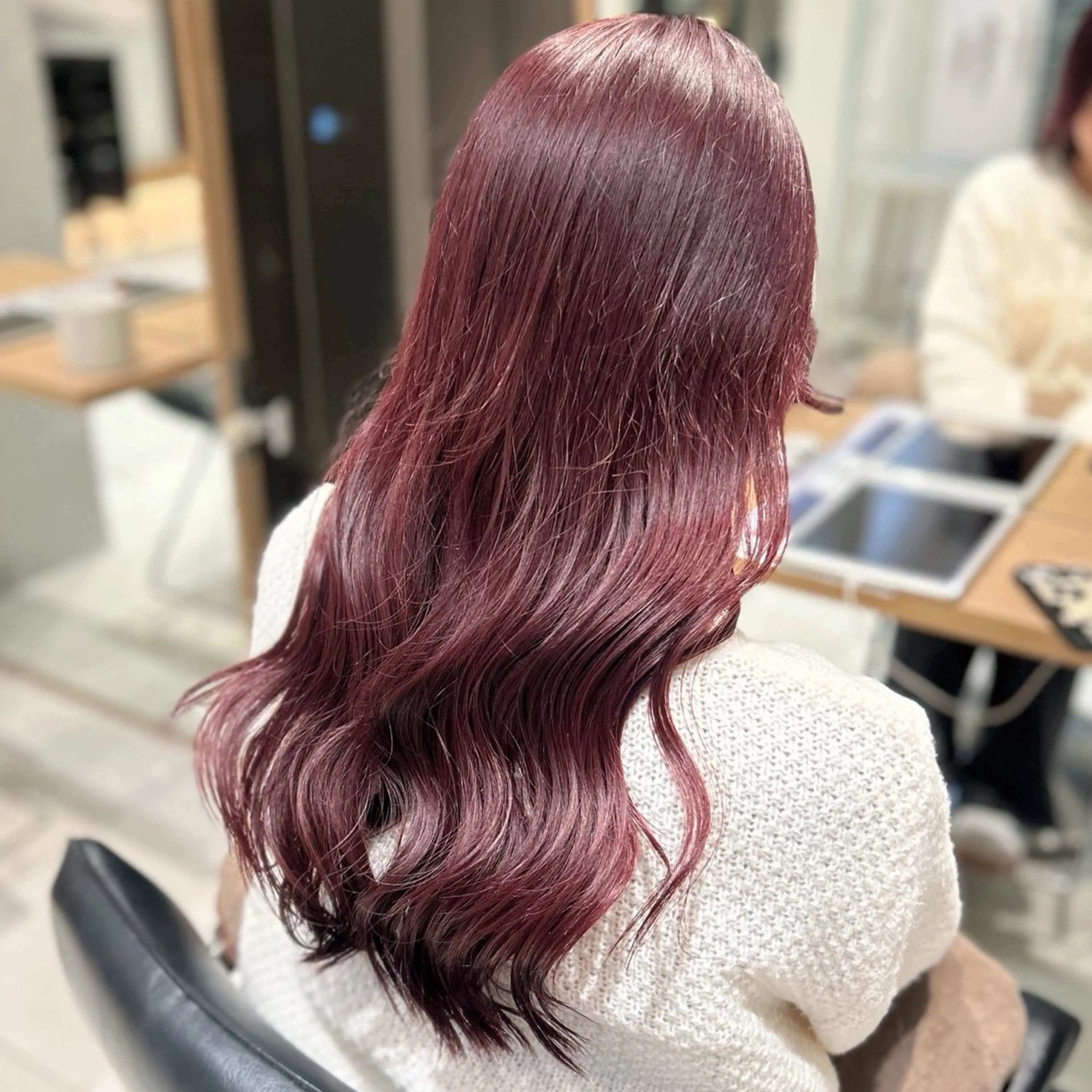 カラー カシス ダブルカラー ピンクカラー ︎︎🌟韓国艶カラー ︎🌟璃奈 (ﾘﾅ)のヘアスタイル