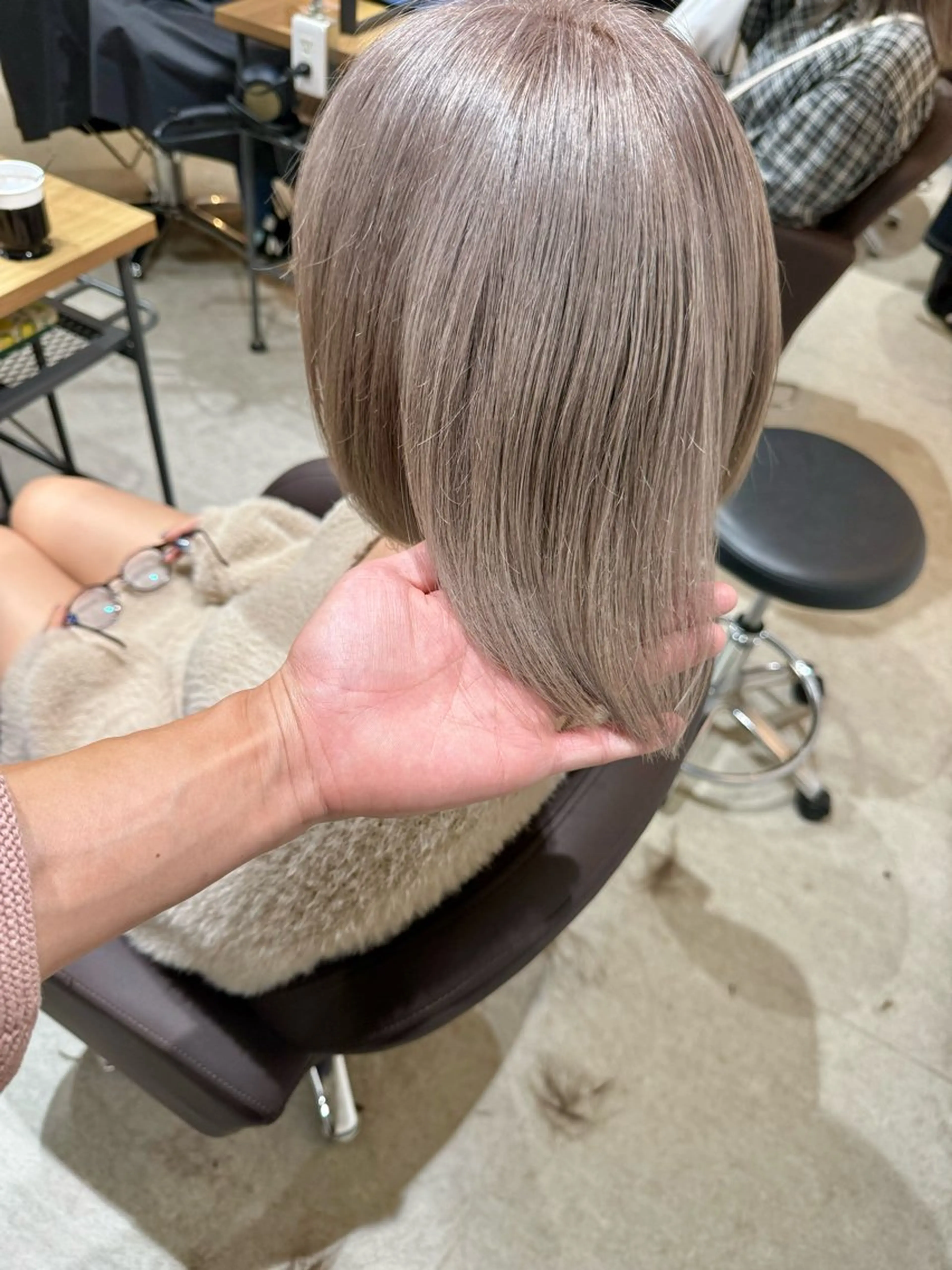 ミディアム ボブ 髪質改善 韓国風ヘア レイヤーカット 縮毛矯正 suii..hair designのヘアスタイル