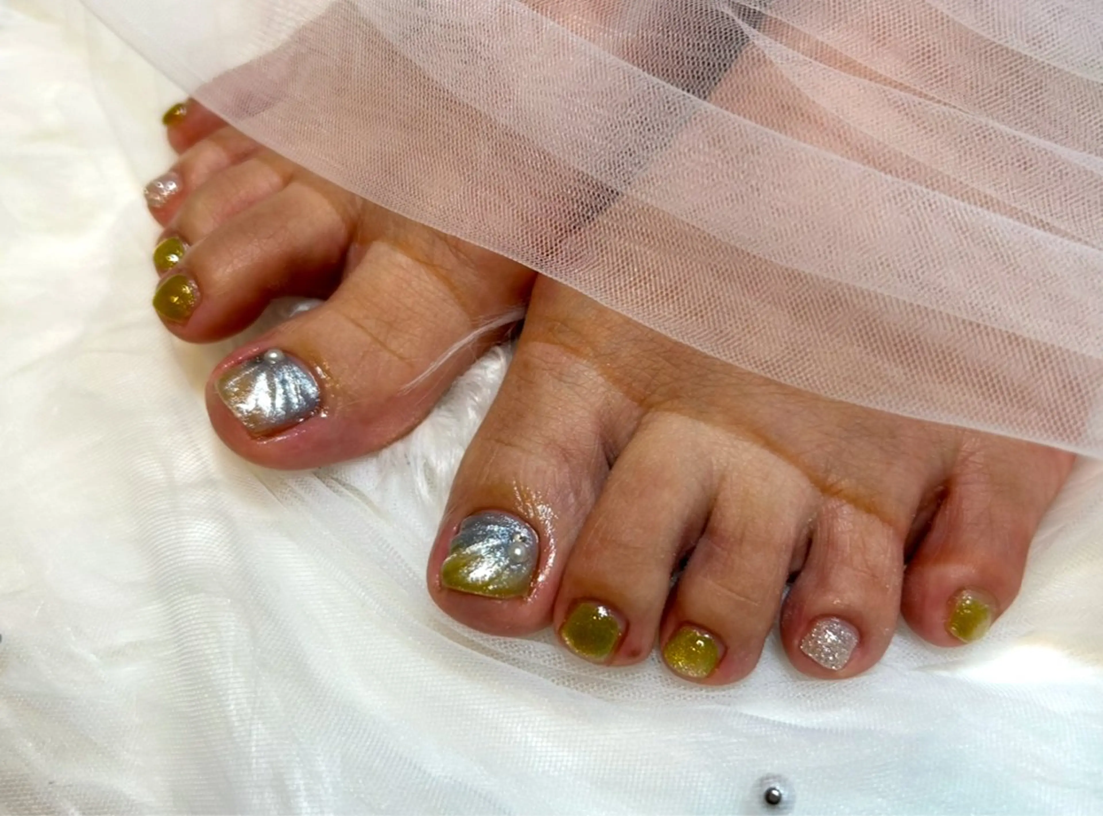 ネイル フットネイル 持ち込み フットネイル 頑張る女性の味方✴︎ M.i　nail ♡のネイルデザイン