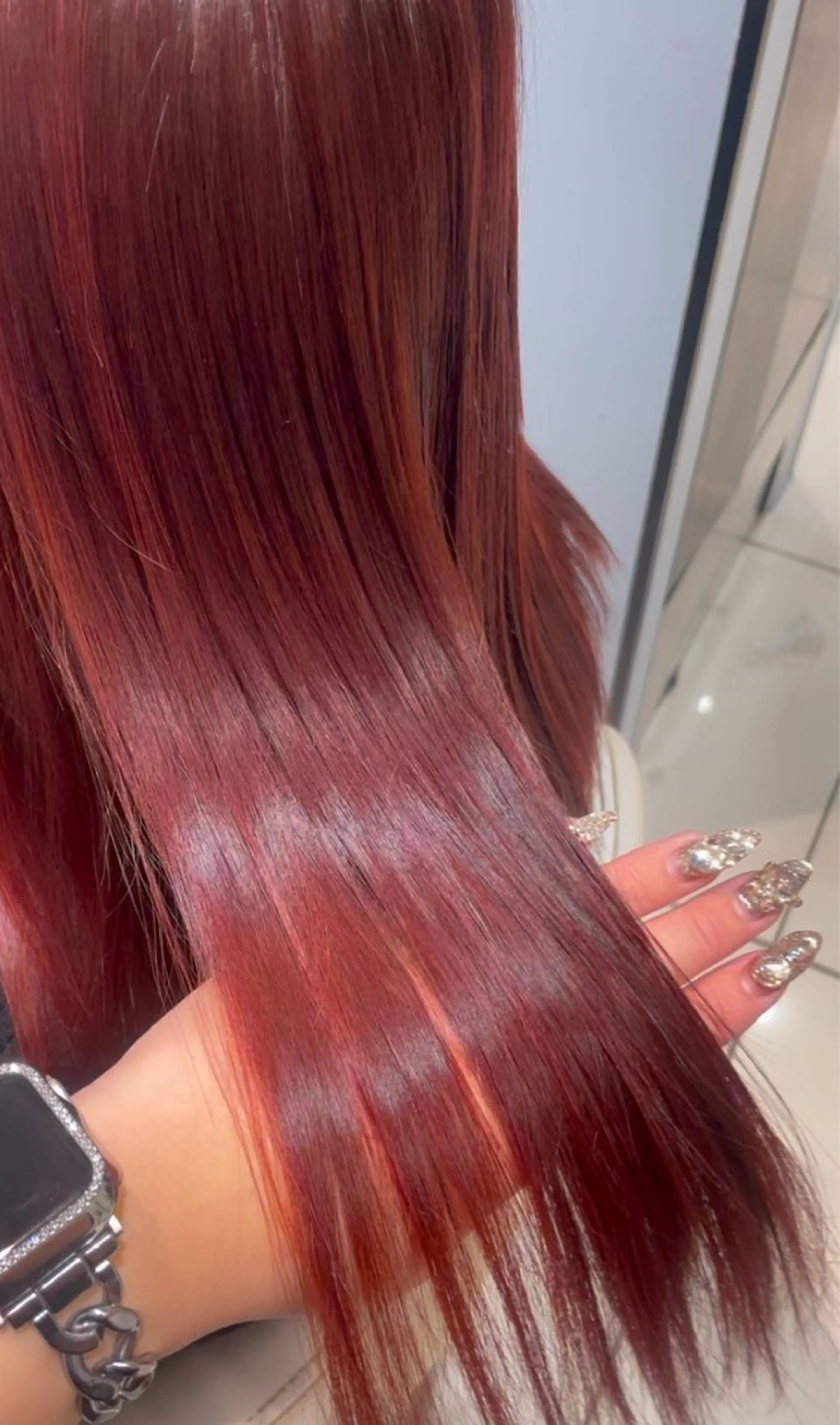 ロング カラー ヘアカラー トリートメント 💞暖色カラー 💞risaのヘアスタイル