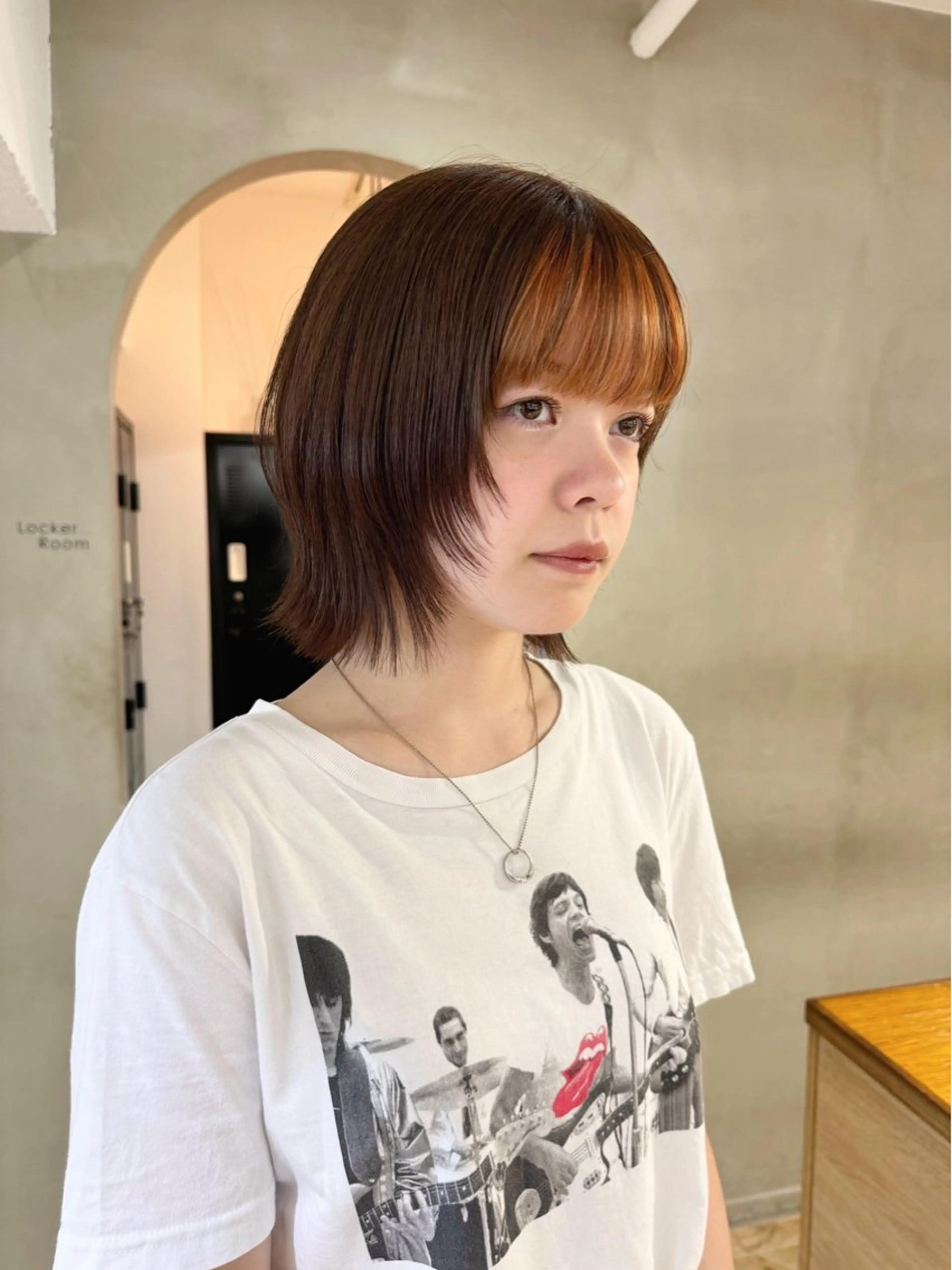 ミディアム カラー ベージュカラー ダブルカラー イルミナカラー インナーカラー ミルクティーベージュ ボブ/レイヤー 🌟梅田盛一🌟のヘアスタイル