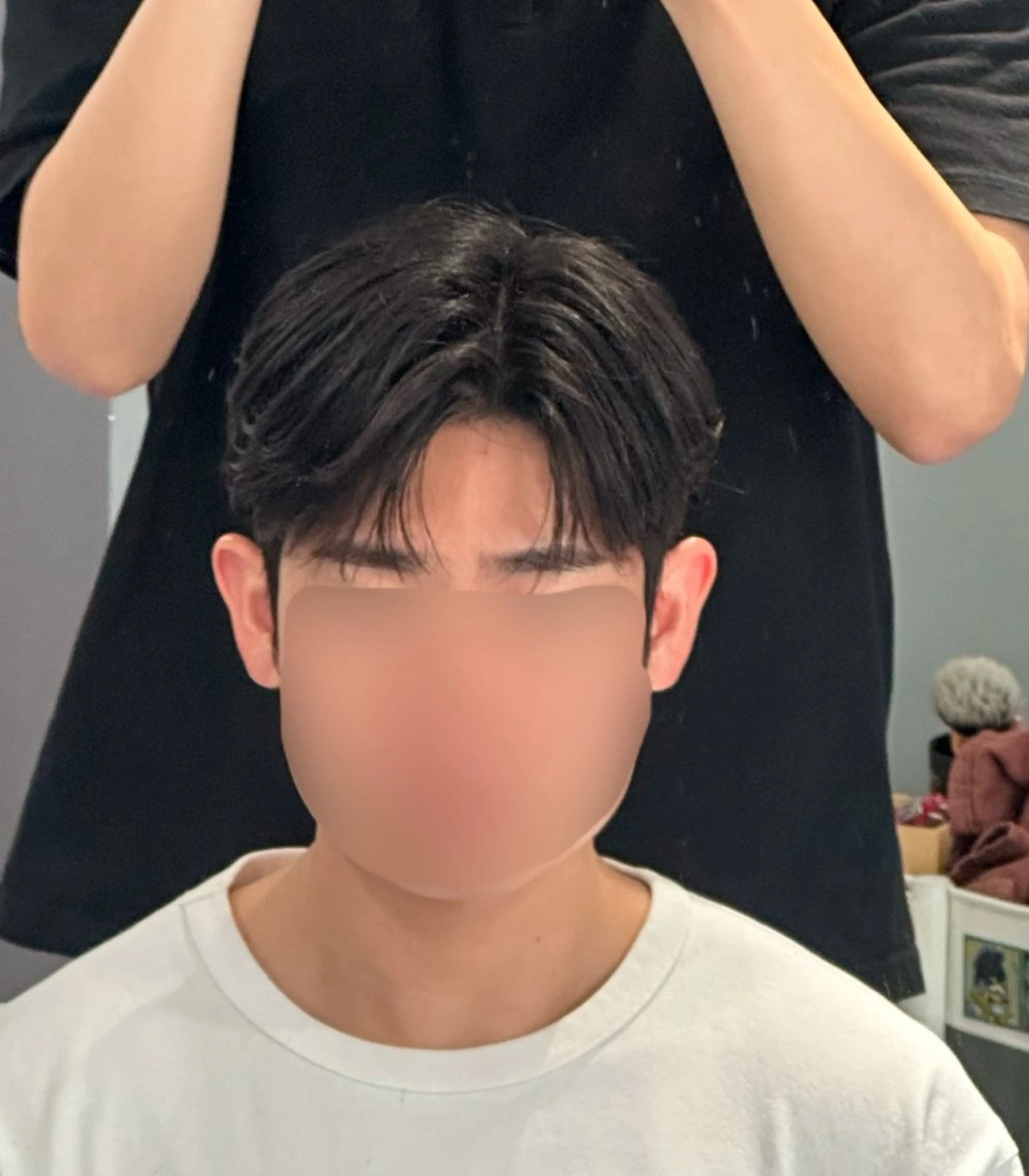 メンズ ダウンパーマ メンズパーマ カット パーマ 和 /韓国メンズスタイルのヘアスタイル