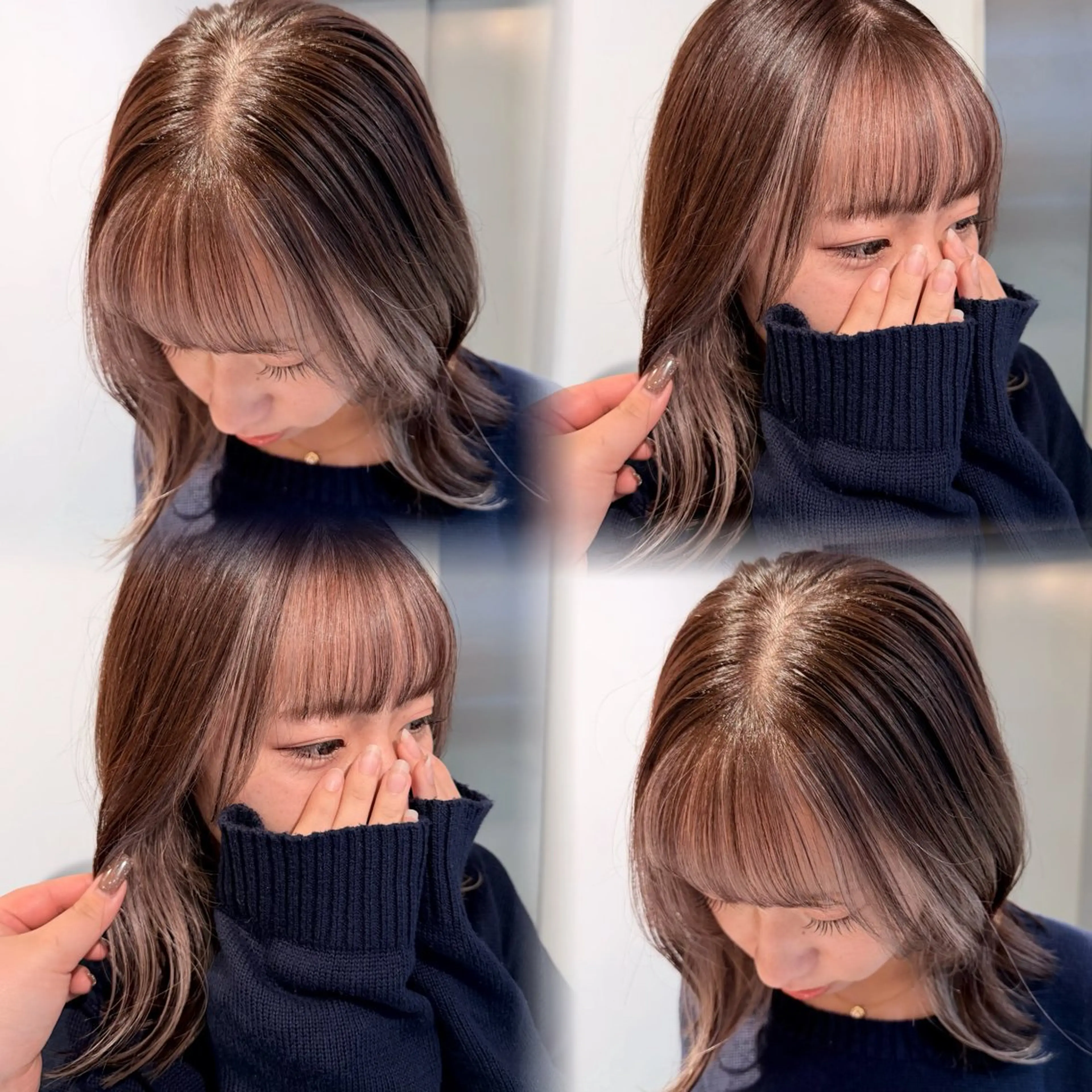 ミディアム カット ヘアカラー トリートメント 🦈AKARI🦈 袋町/韓国風/透明感のヘアスタイル
