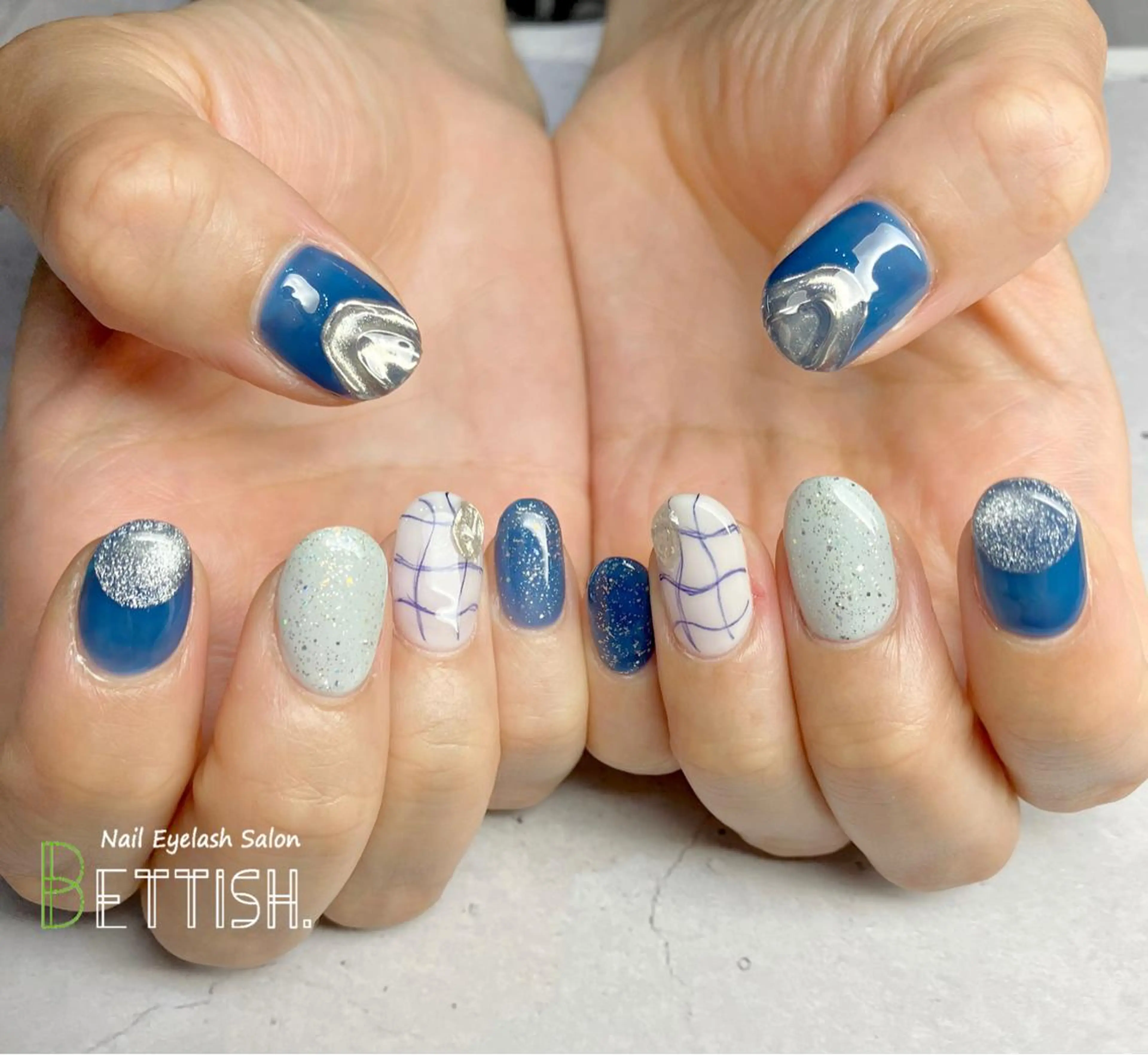 ネイル ブルー ハンドネイル BETTISH. KUMIKO☺︎︎のネイルデザイン