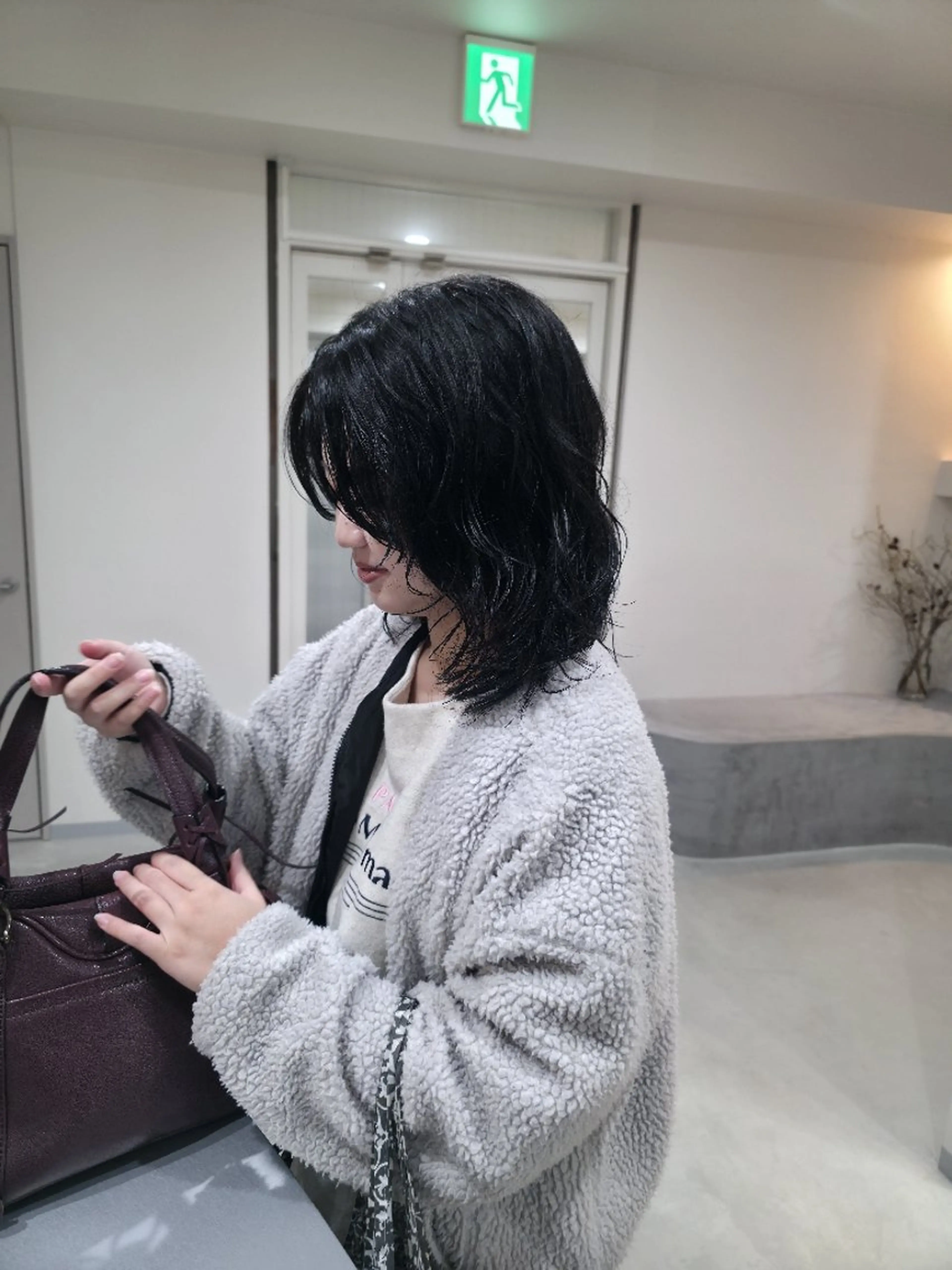 パーマ ミディアム カット パーマ トリートメント OMA 片岸 信征のヘアスタイル