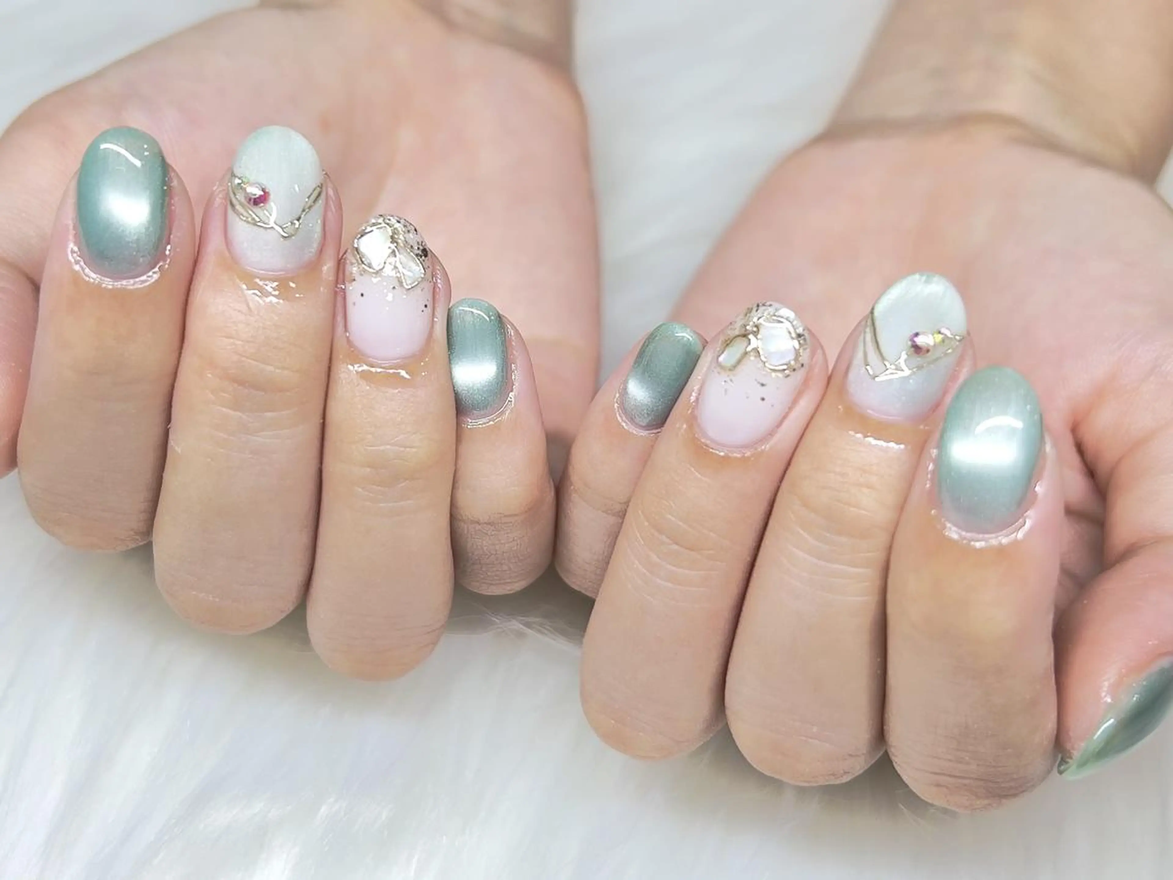 ネイル ハンドネイル ネイリストYuri シェルウェリナ船橋のネイルデザイン