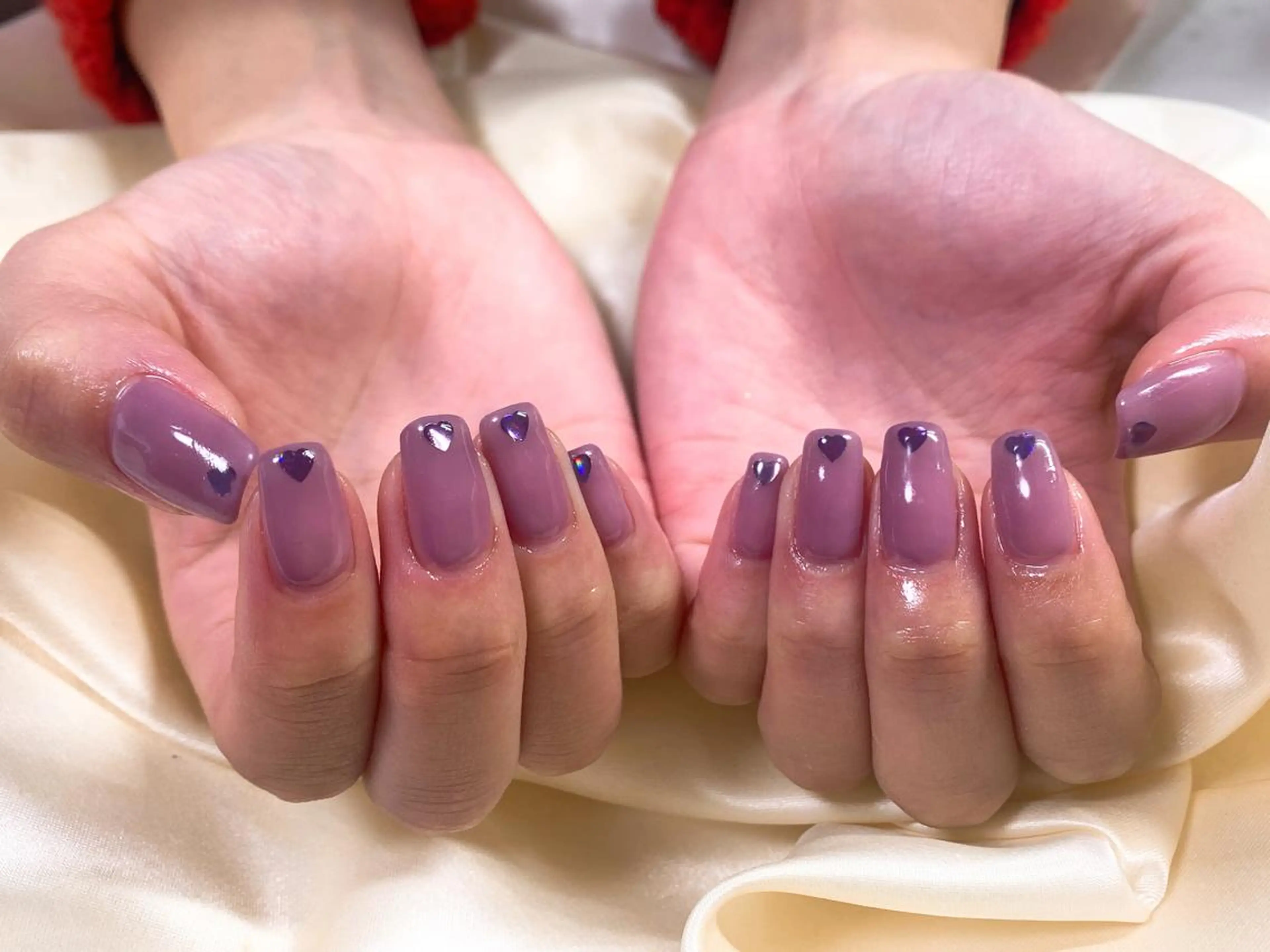 ネイル フットネイル ジェルネイル ハート 韓国ネイル マグネットネイル ハンドネイル Mogu nail 二子玉川のネイルデザイン