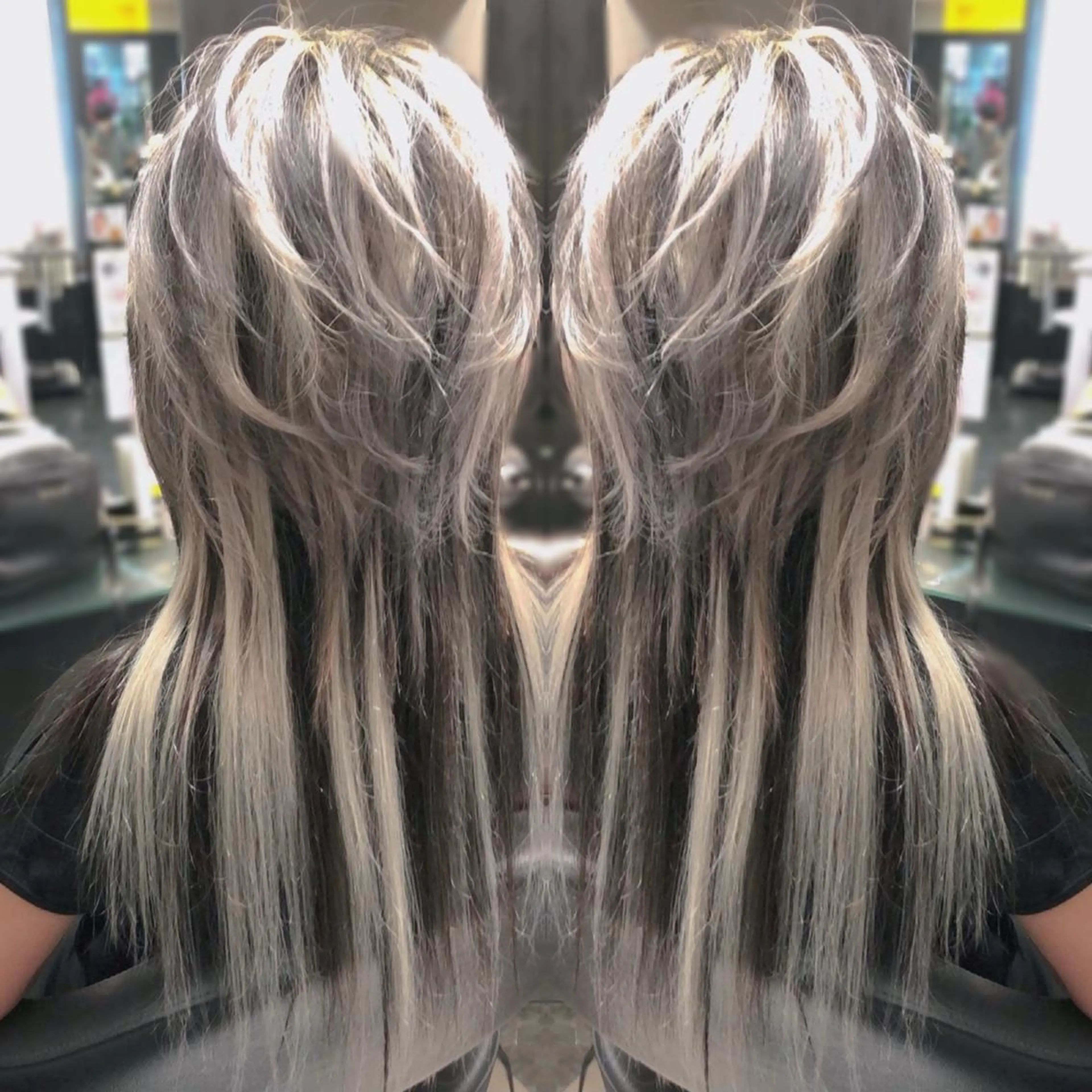 ショート 編み込みエクステ エクステ ショートヘア ウルフカット 韓国カラー/エクステ carryのヘアスタイル