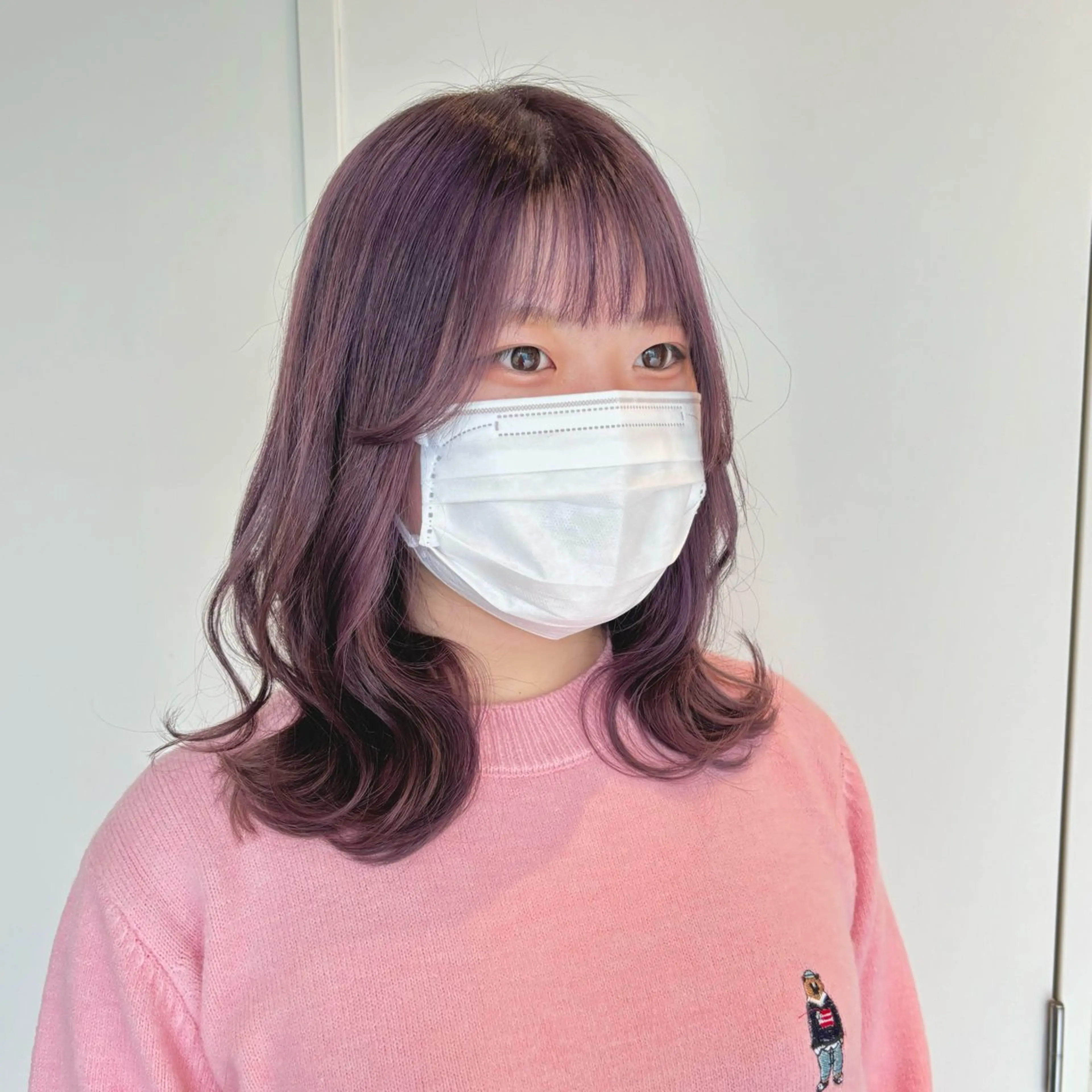 ミディアム カラー ブリーチ ラベンダーカラー 透明感カラー/ 寺田千雅子のヘアスタイル