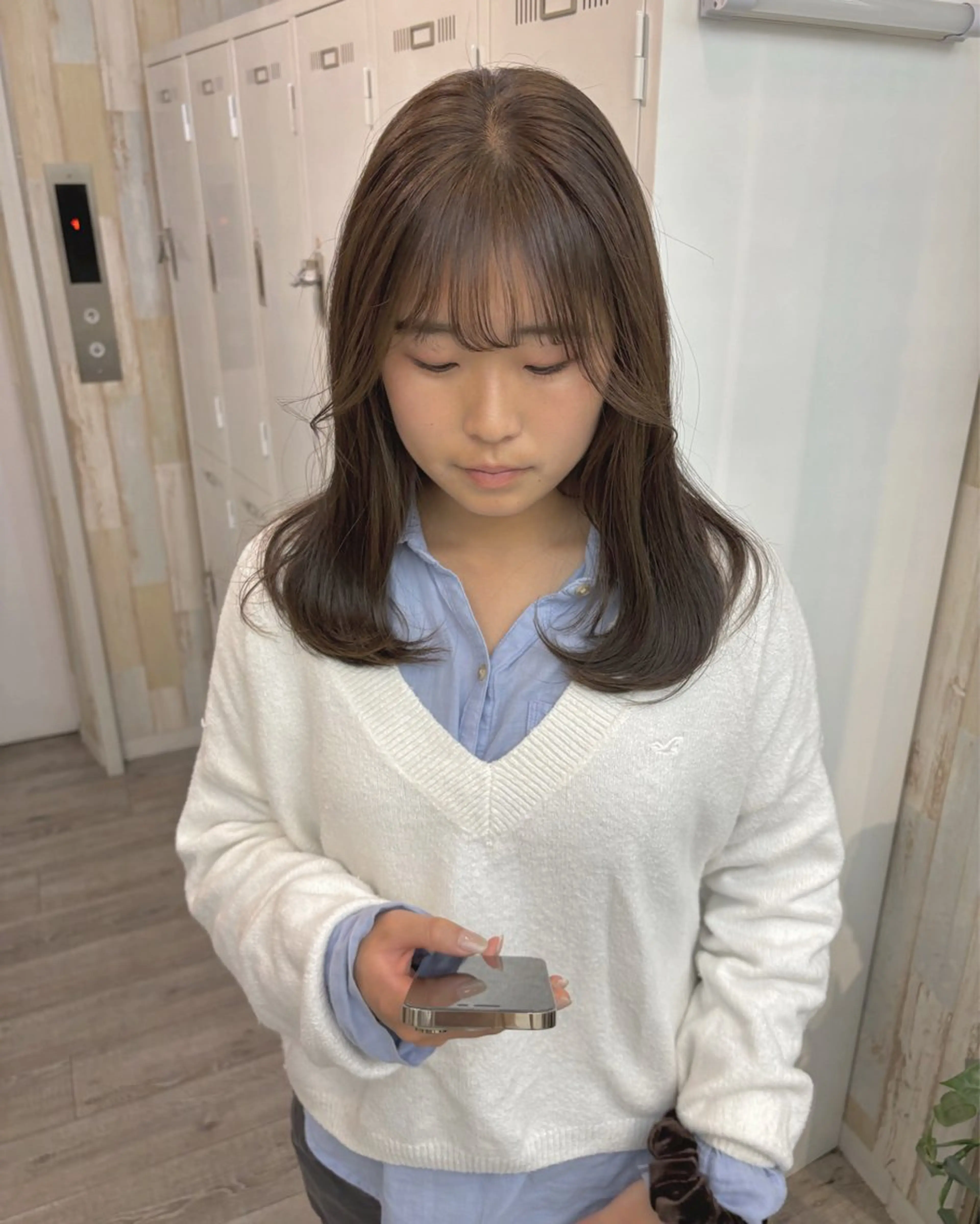 ロング カラー 広島/わかな/ヘア セット/オリーブのヘアスタイル