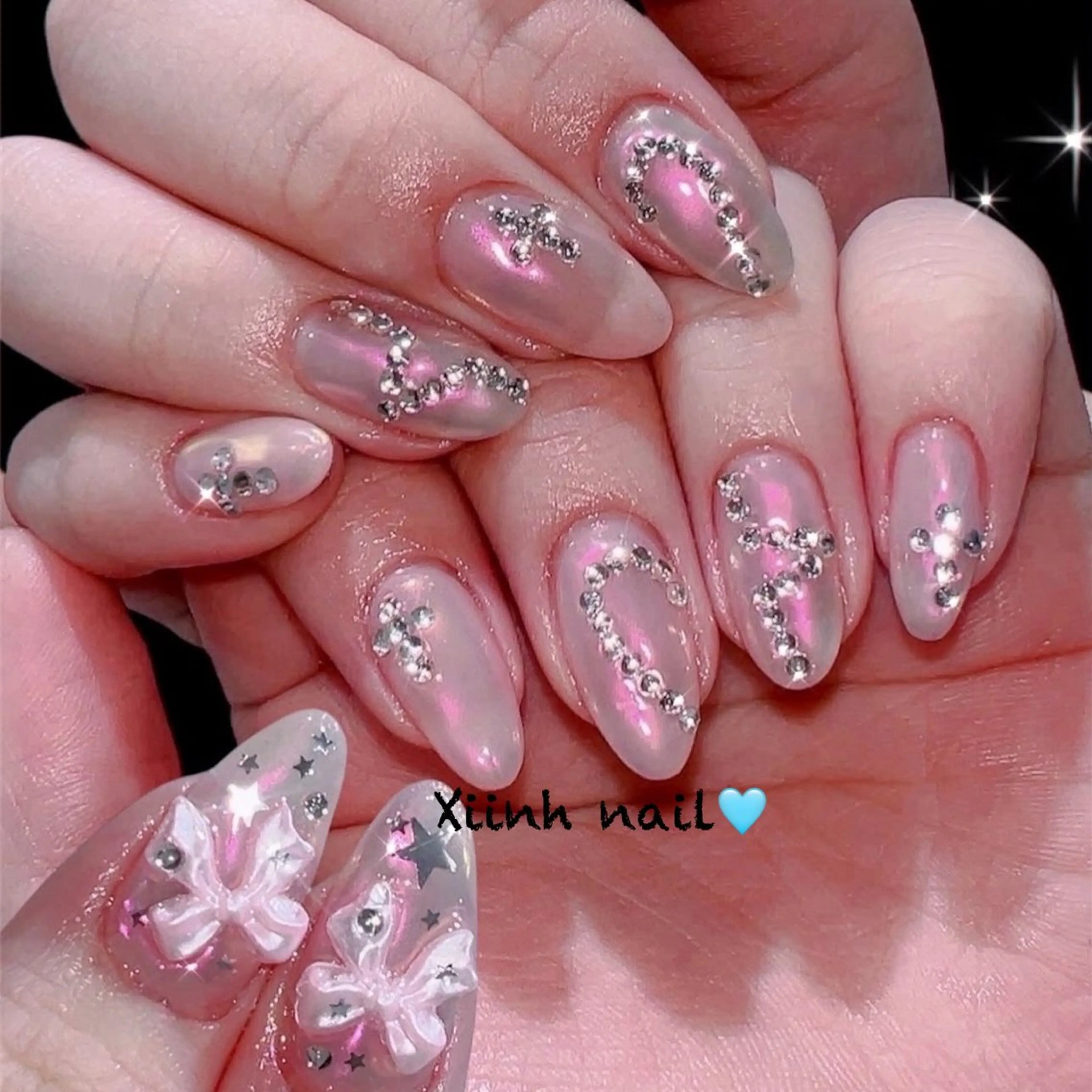 ネイル チークネイル 桜ネイル フットネイル フレンチネイル ジェルネイル XIINH NAIL SALONのネイルデザイン