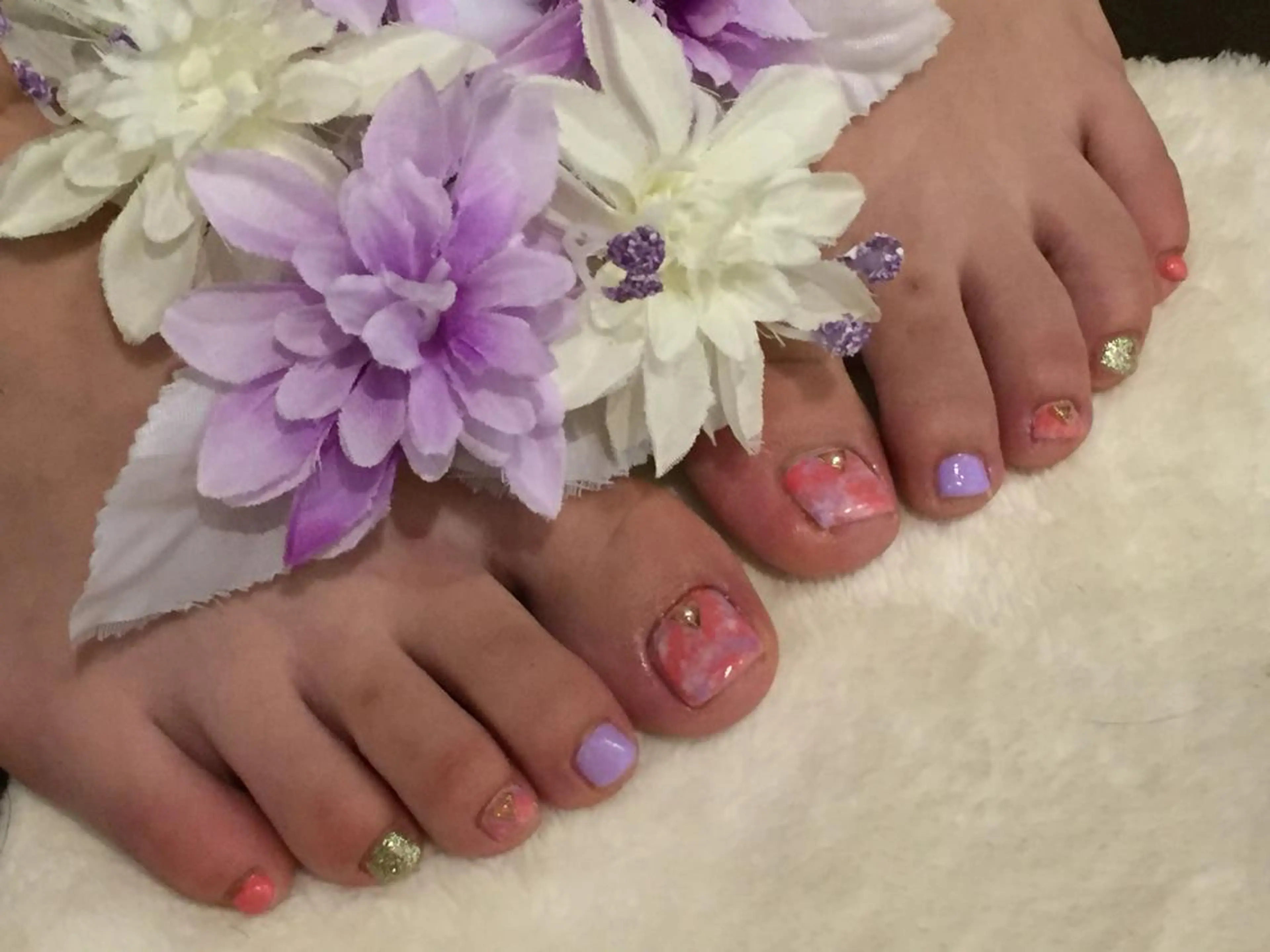 ネイル フットネイル Sympa 𝓜iwako🐰ᩚのネイルデザイン