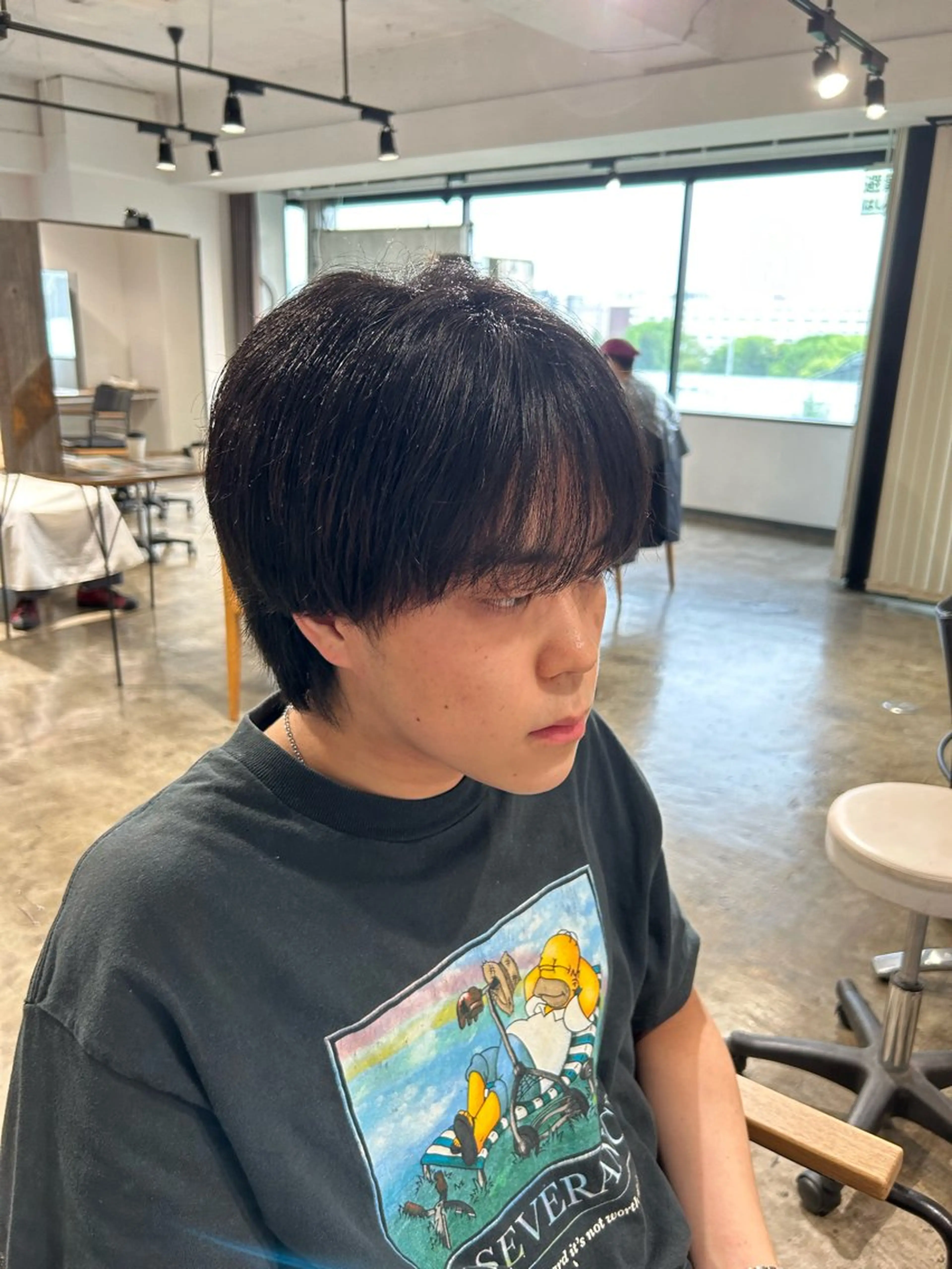 ショート become men's hair 名駅店所属・名駅/フェザーパーマ 韓国ヘア/森岡のヘアスタイル