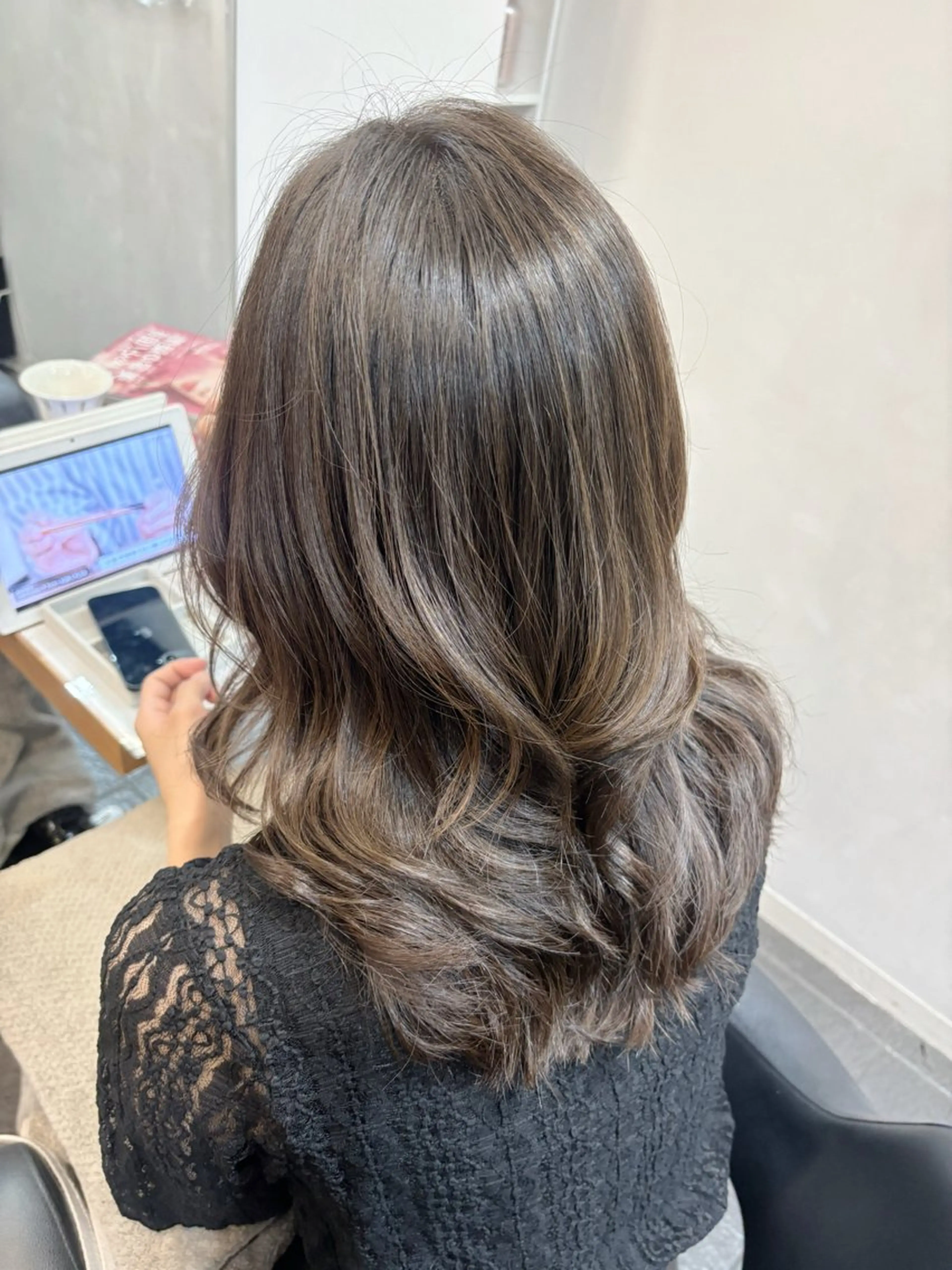 カラー 透明感カラー グレージュ オリーブグレージュ オリーブグレー カット ヘアカラー トリートメント ヘッドスパ グレージュ/髪質改善 Yamato.hのヘアスタイル