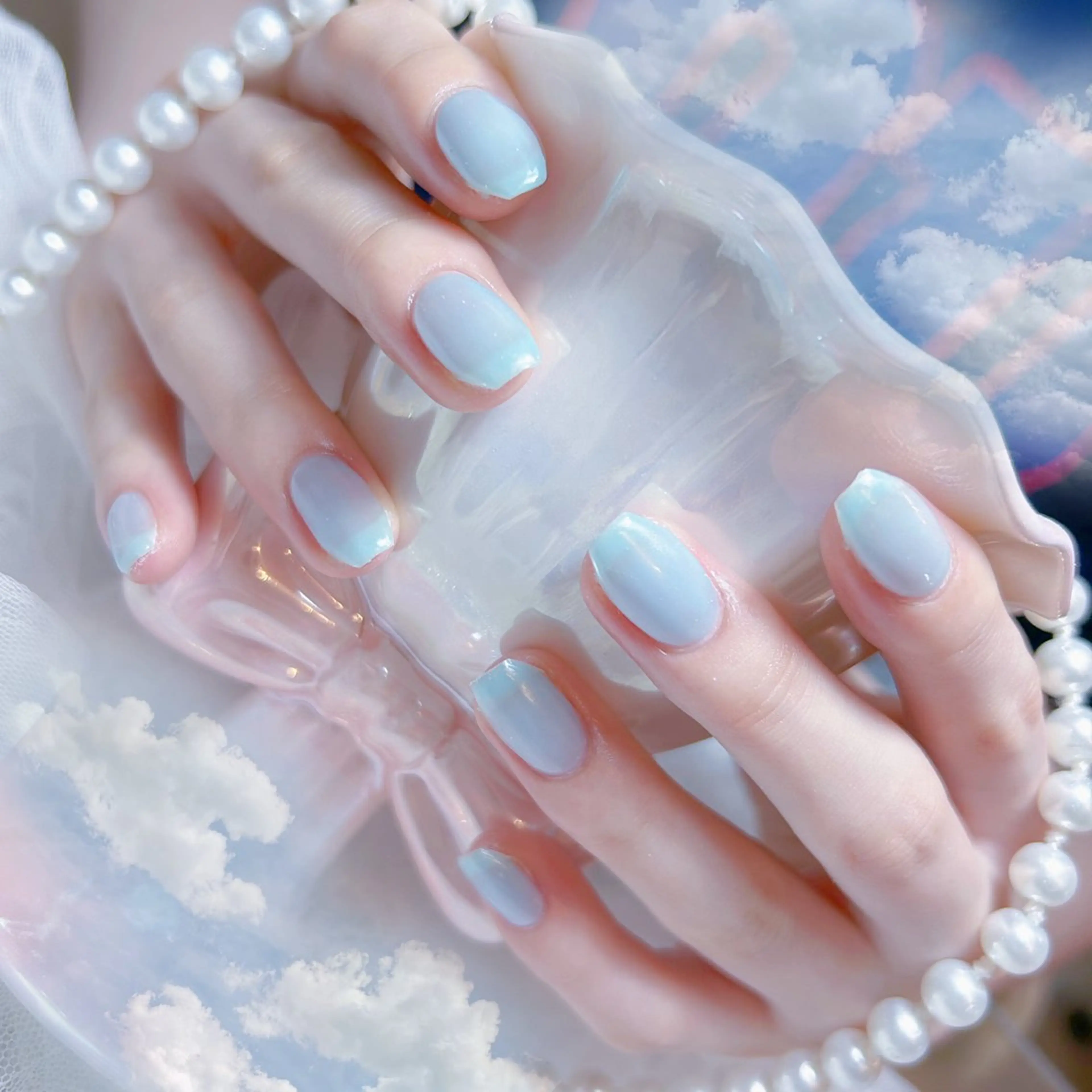 ネイル ハンドネイル Yudia🩵 Yuiのネイルデザイン