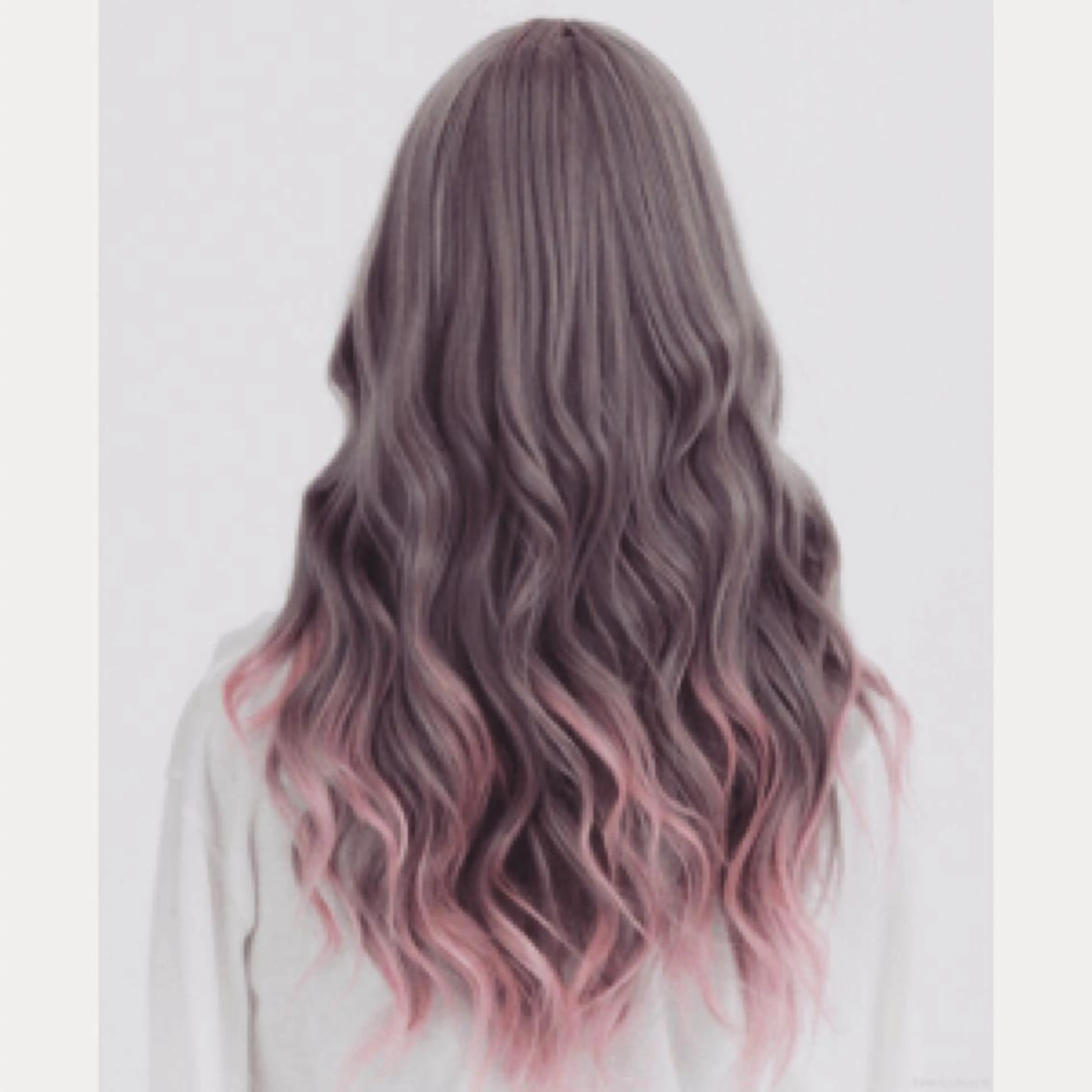 ミディアム セミロング ロング カラー アッシュ ブリーチ グラデーションカラー ピンクカラー ピンクアッシュ ケア剤オタク×海外 ヘア長谷川裕起のヘアスタイル