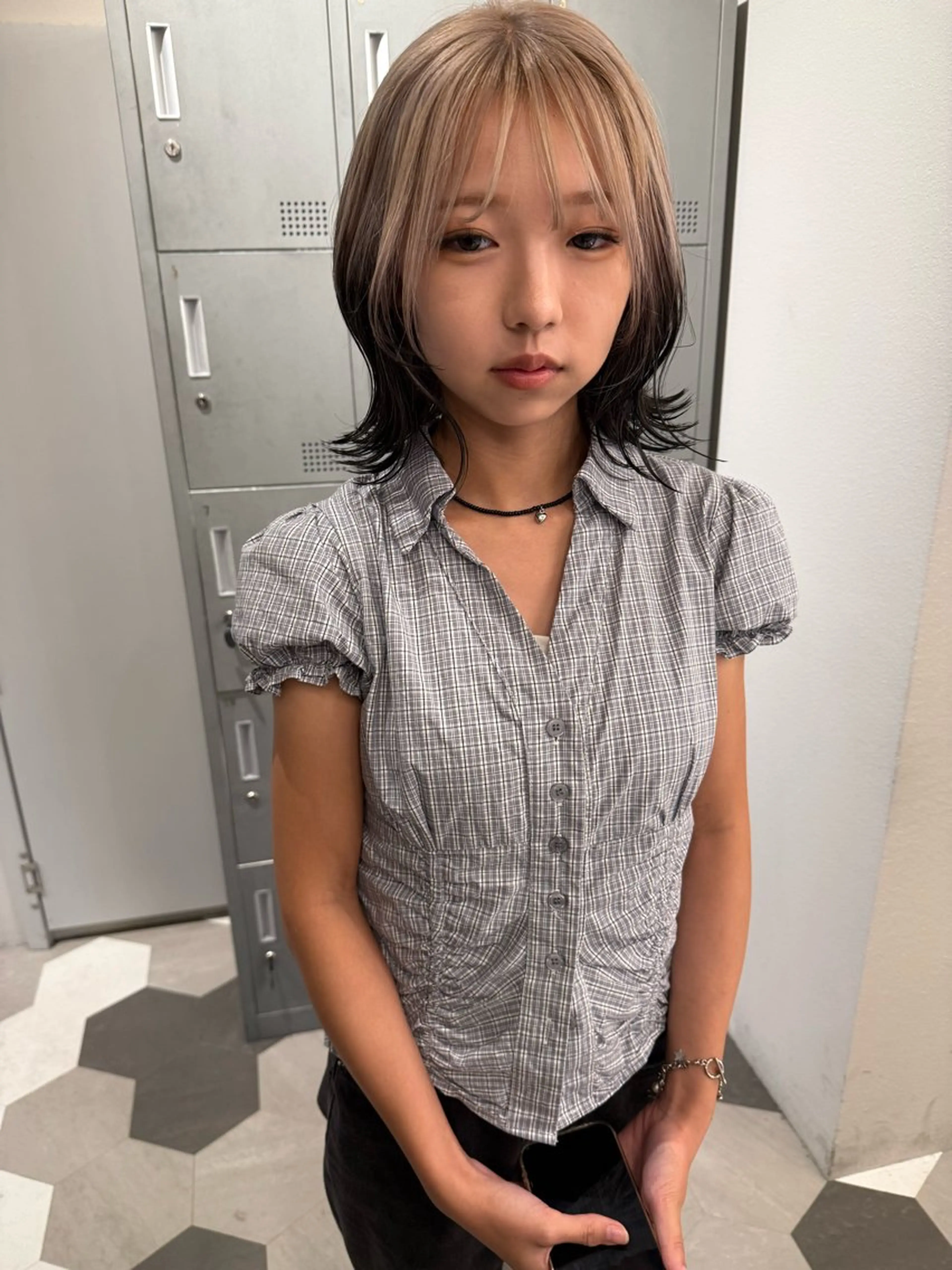 ミディアム カラー ヘアカラー ブリーチ/アレンジ 天満/chihiroのヘアスタイル