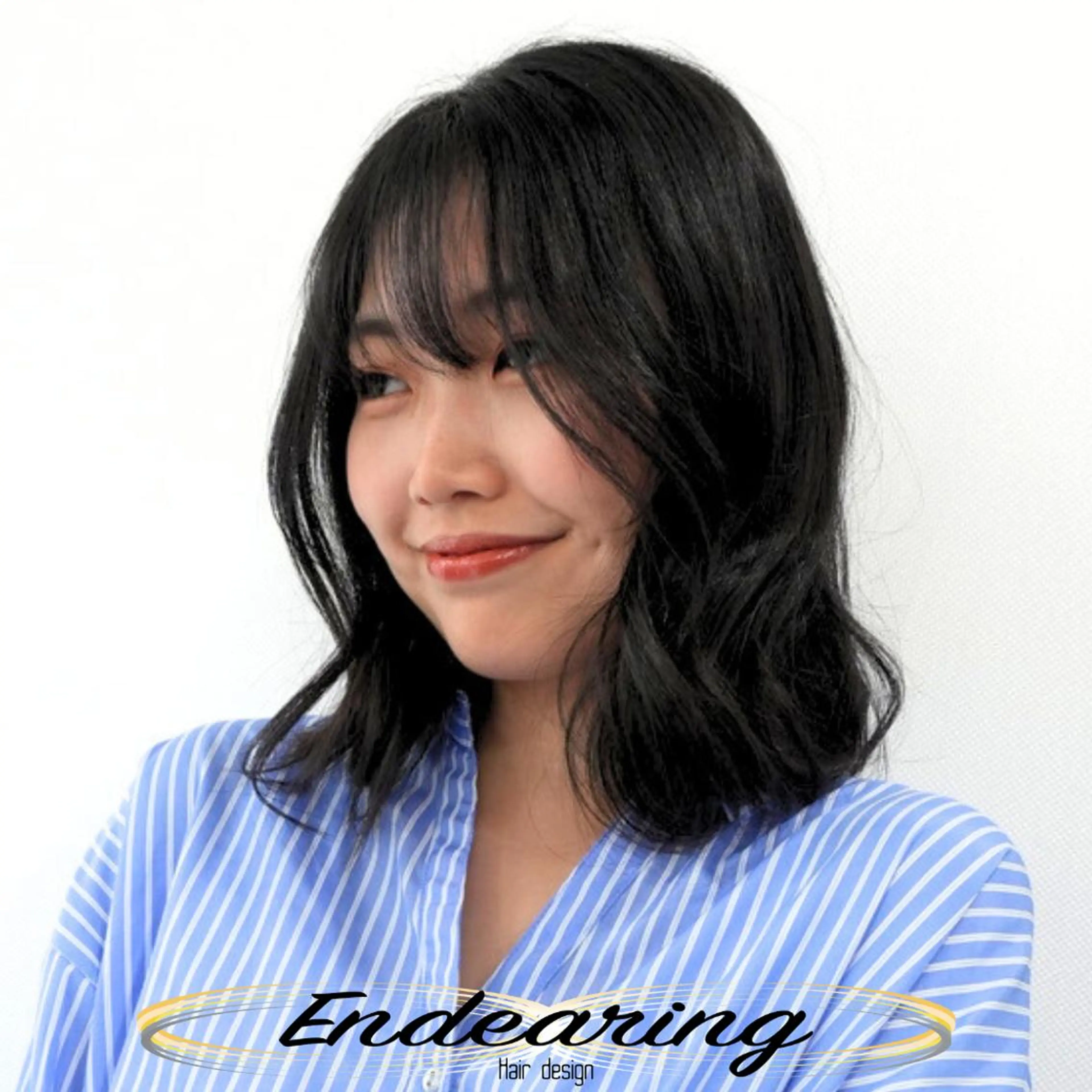 セミロング ミストバング レイヤーカット 似合わせカット 小顔カット カット Endearing 銀座/レイヤーカットのヘアスタイル