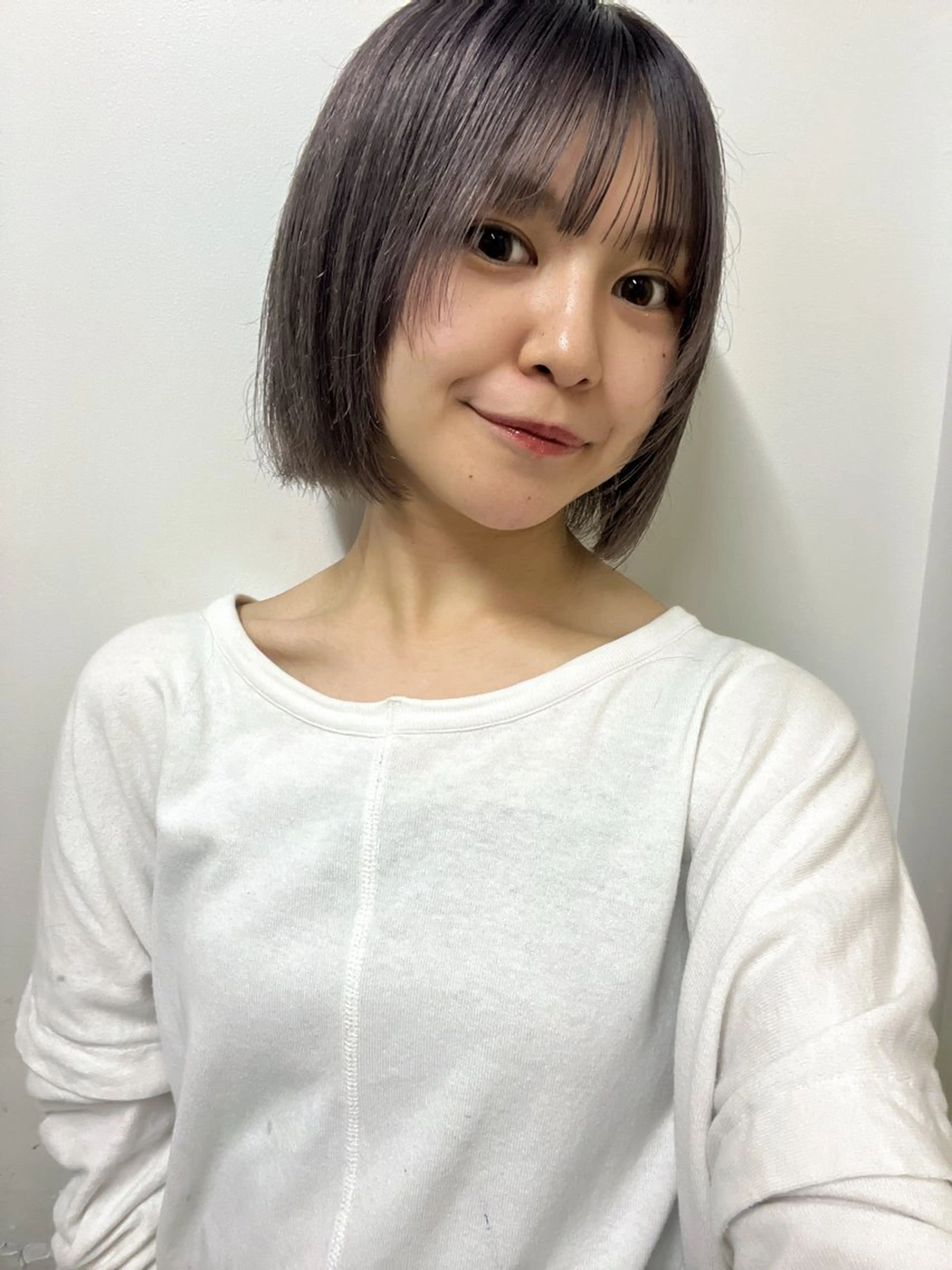 ショート 顔周りカット レイヤーカット 結衣/ 透明感カラー🎀のヘアスタイル