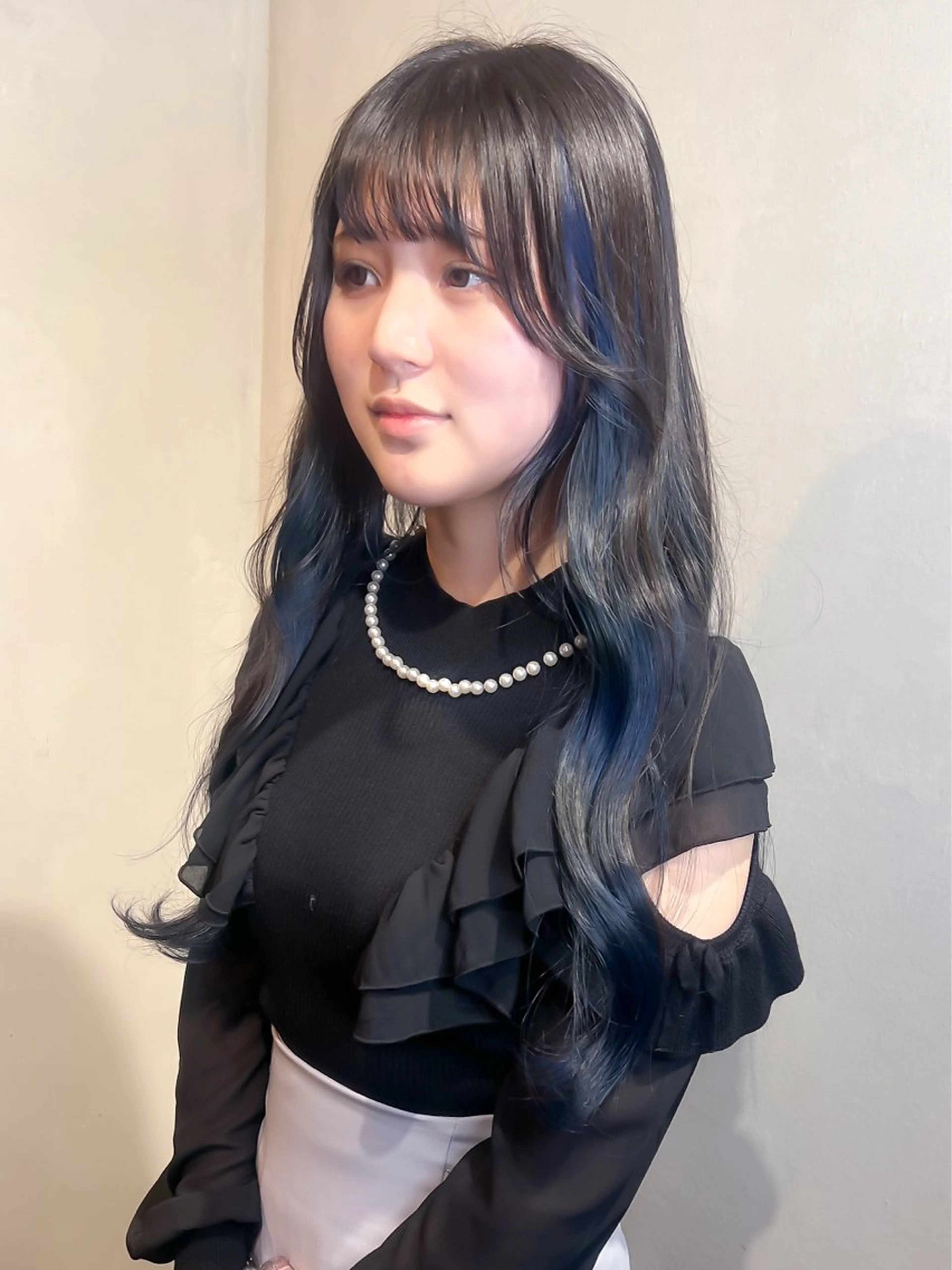 セミロング カラー ヘアカラー トリートメント Aya/四条烏丸/ インナーカラーのヘアスタイル