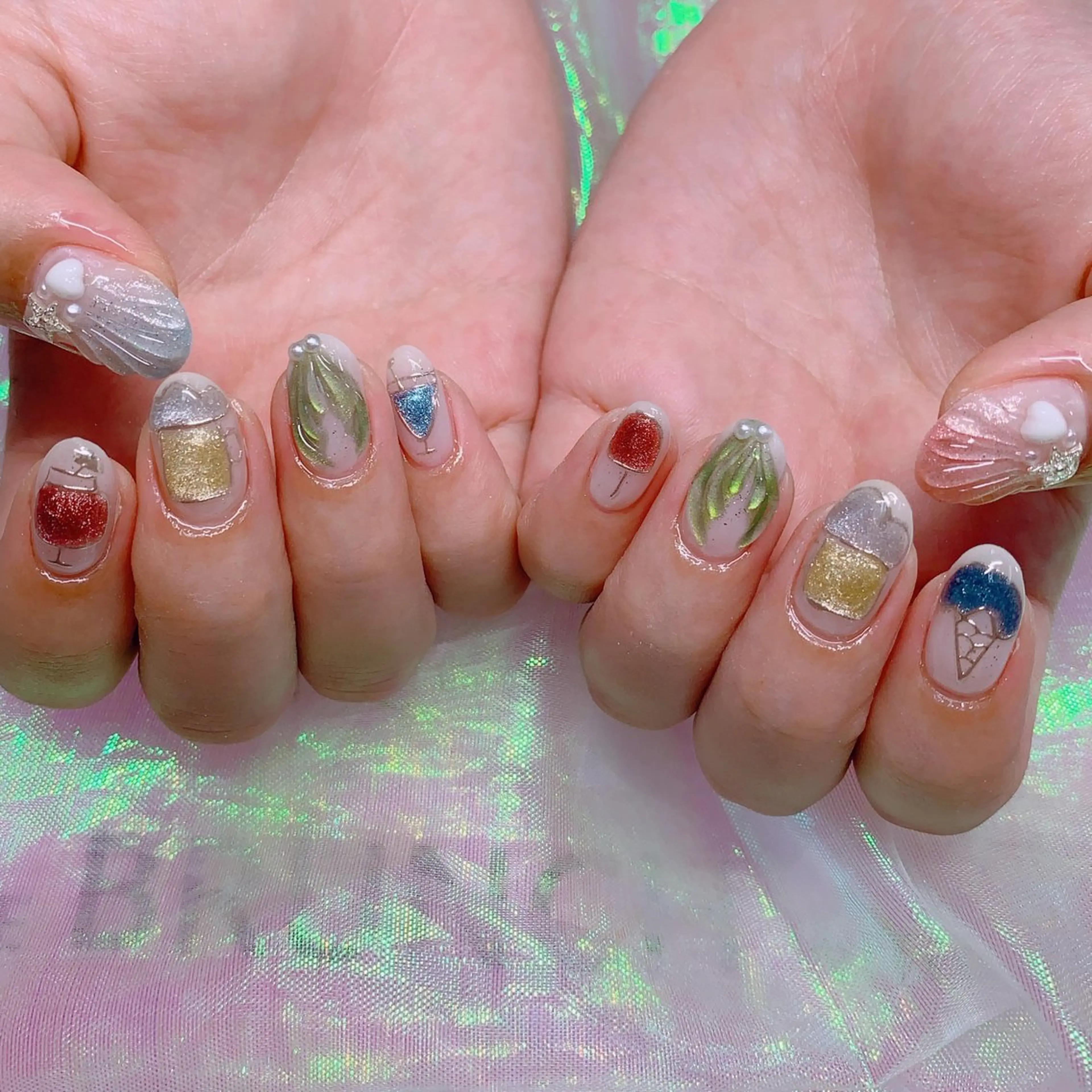 ネイル アートネイル クリアネイル フラッシュネイル フットネイル フレンチネイル インフィニティ ネイルサロンのネイルデザイン