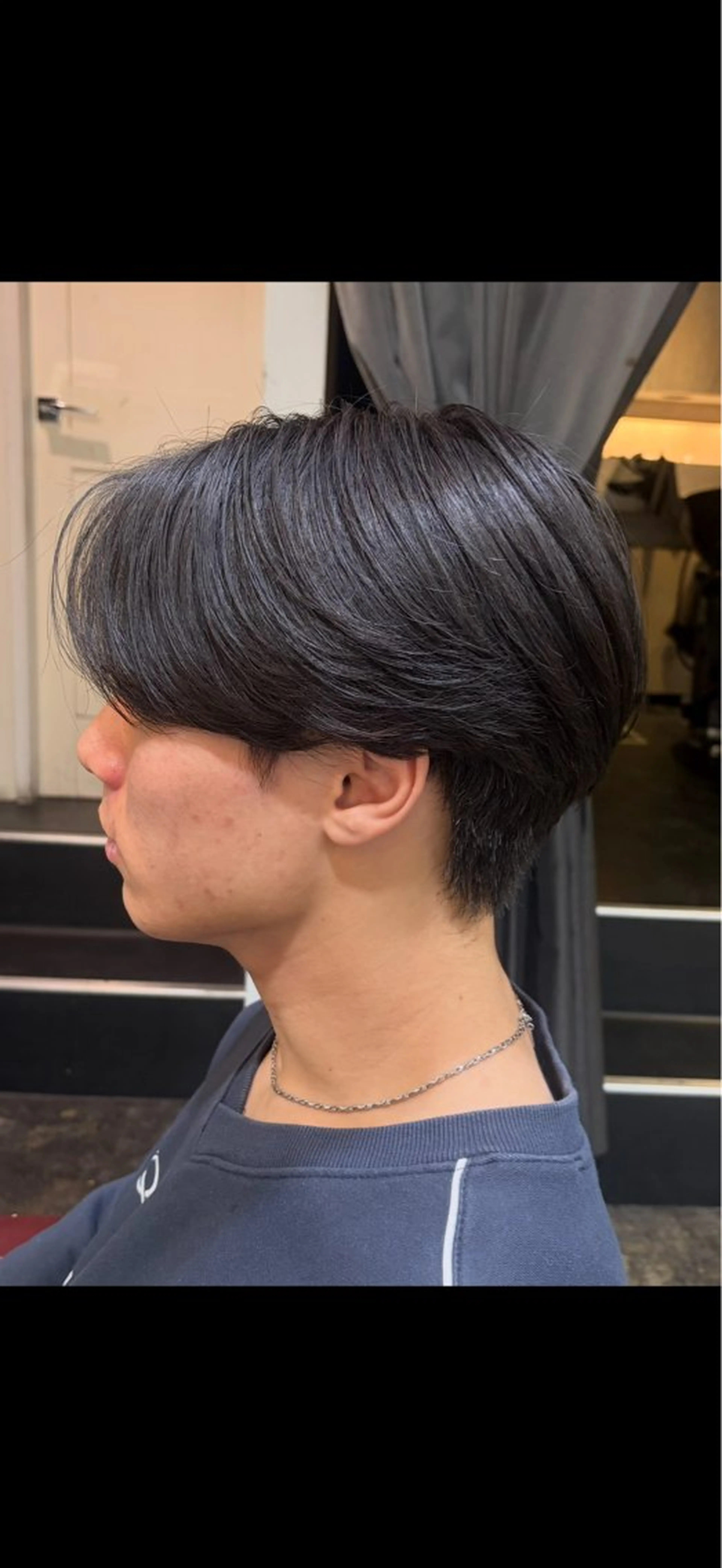 ミディアム 縮毛矯正 流れる縮毛矯正 1000円市来柊太郎のヘアスタイル