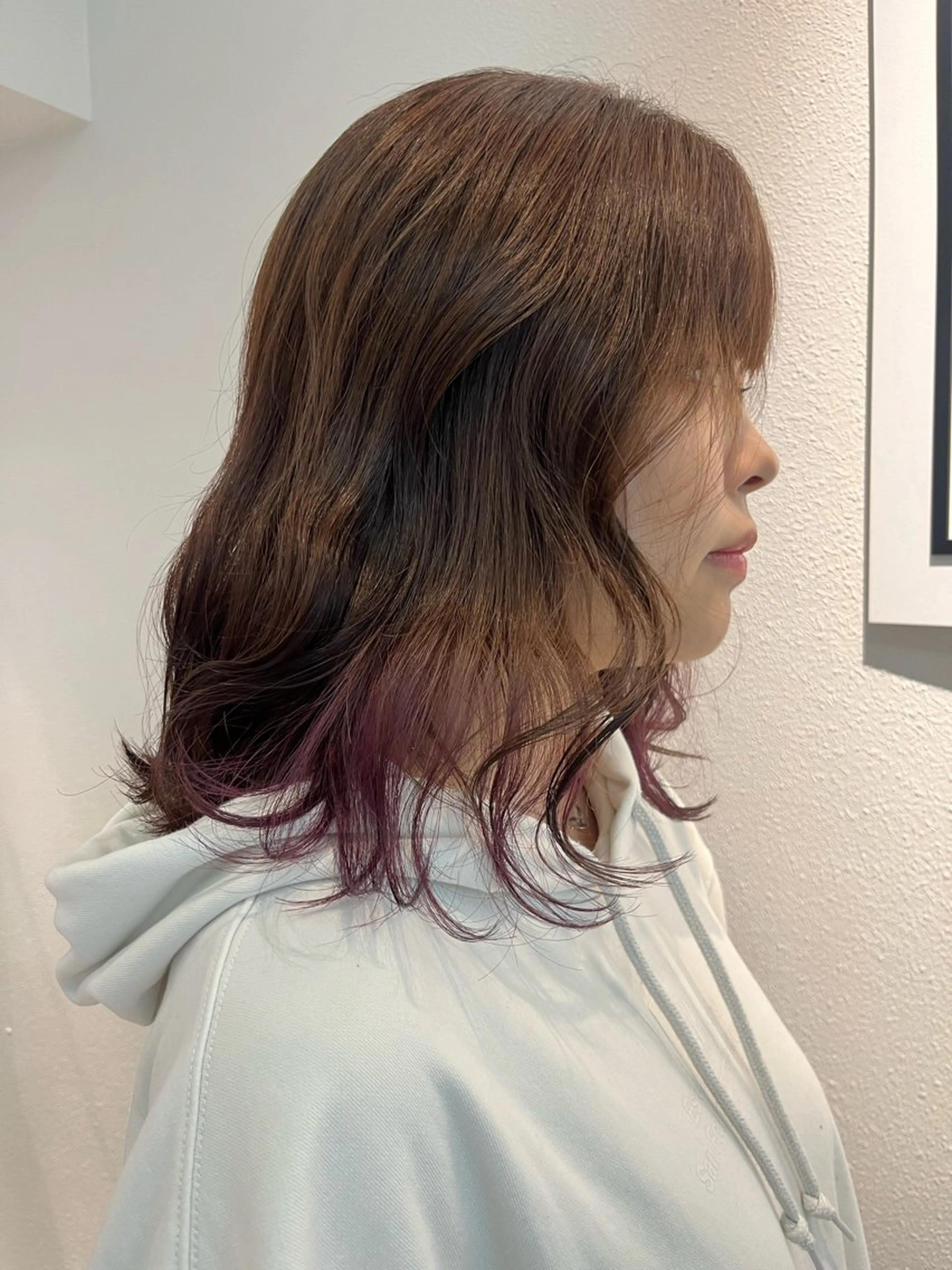 セミロング ヘアカラー トリートメント 🔆艶髪トレンドヘア YUZU🪸のヘアスタイル