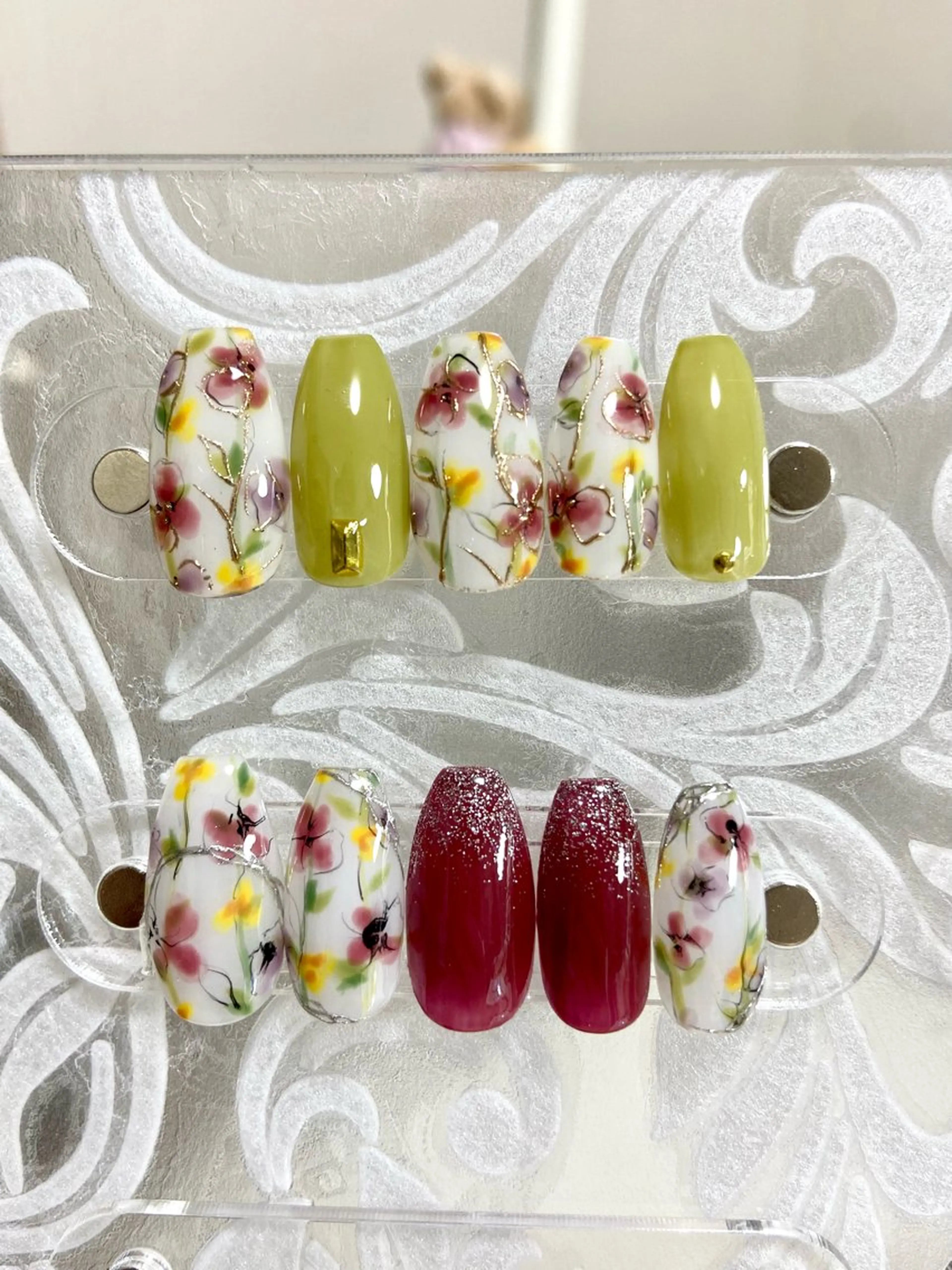 ネイル フラワーネイル ﾈｲﾙｻﾛﾝ Bellefleurのネイルデザイン