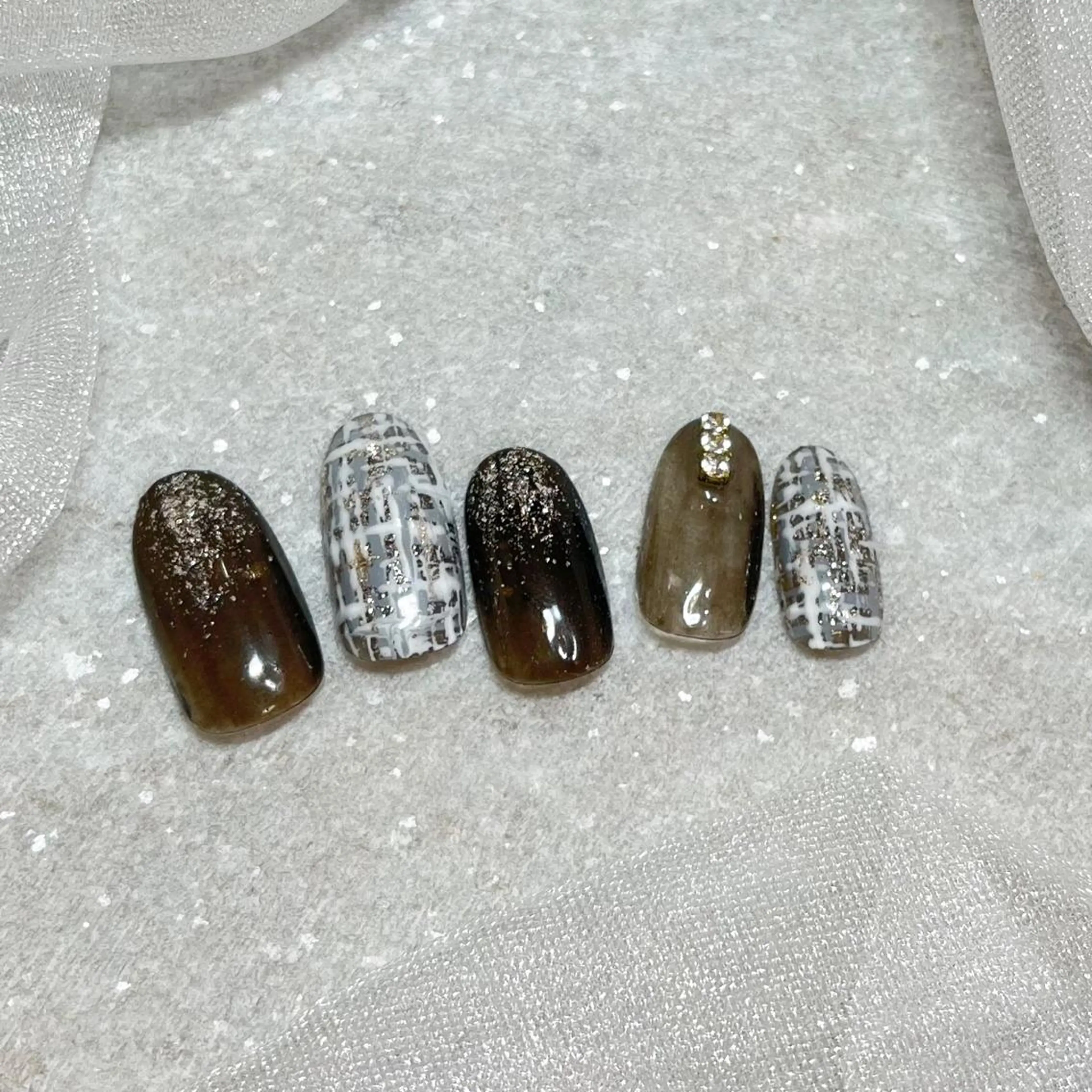 ネイル ニュアンスネイル 冬ネイル ハンドネイル Salon Ｋのネイルデザイン