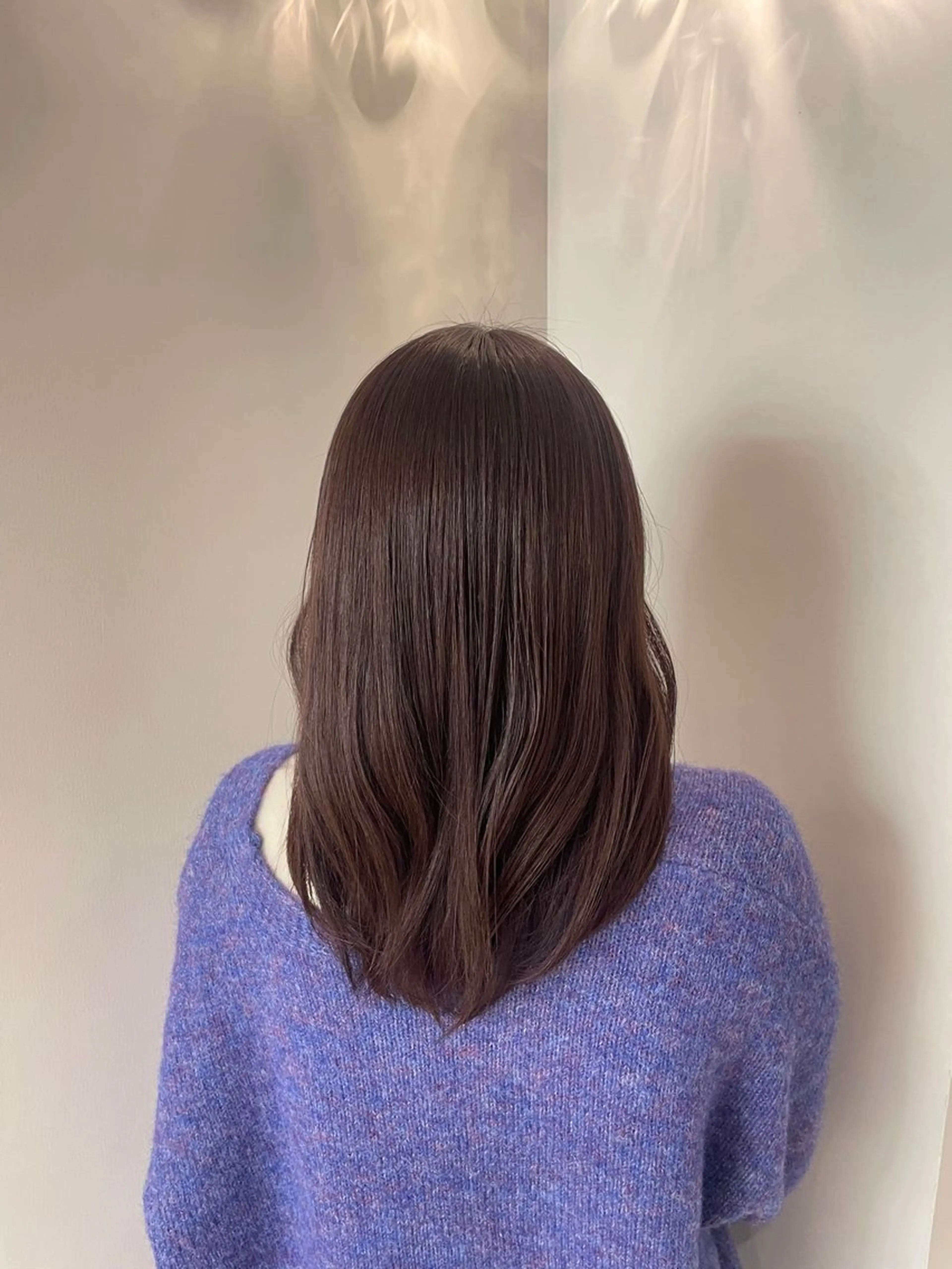 ミディアム カラー パープルカラー ヘアカラー 森山 陽菜のヘアスタイル