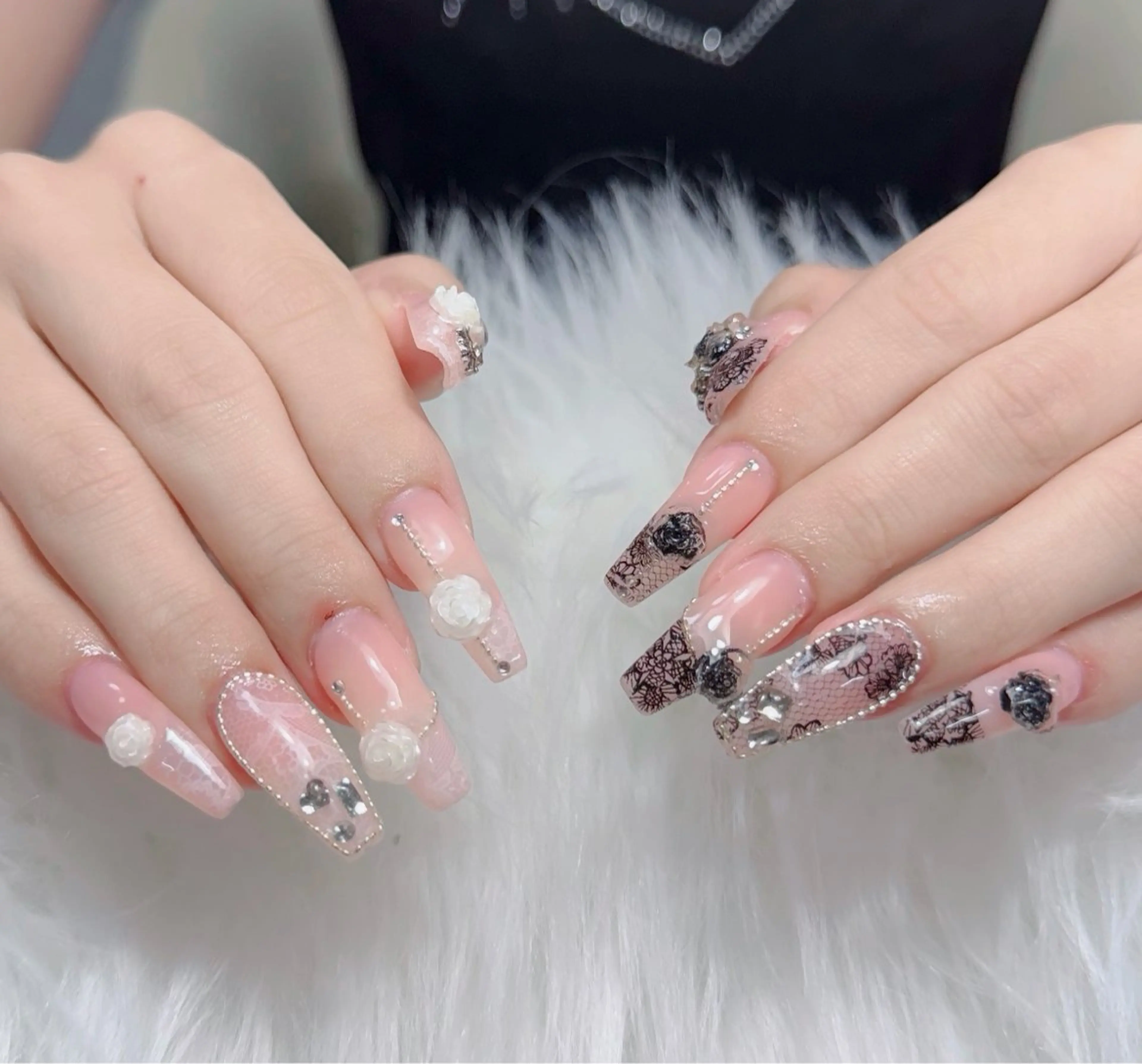 ネイル アートネイル フレンチネイル ジェルネイル 韓国ネイル マグネットネイル ハンドネイル Lenie Nail Okuboのネイルデザイン