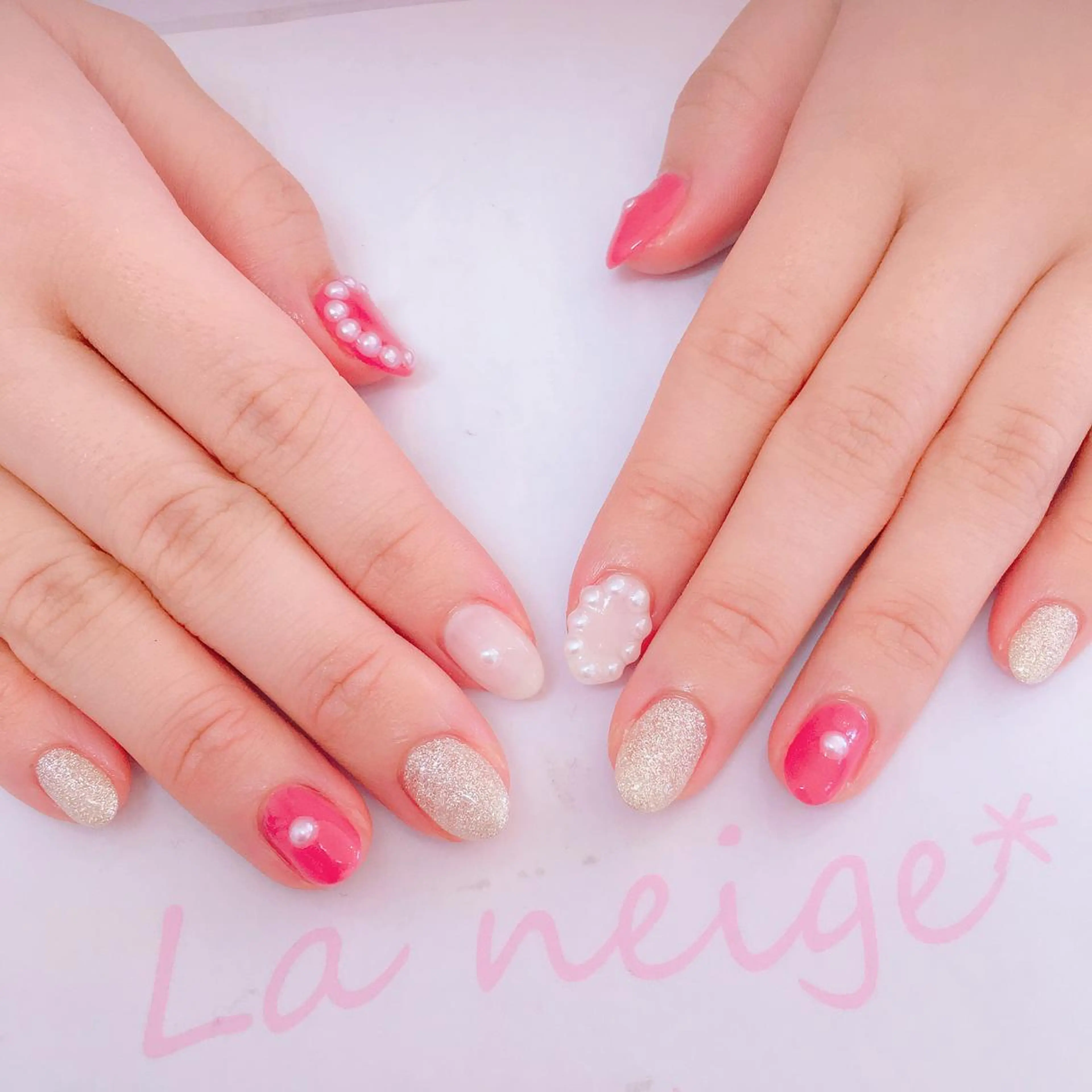 ネイル La neige* yuki 🥯🍑のネイルデザイン